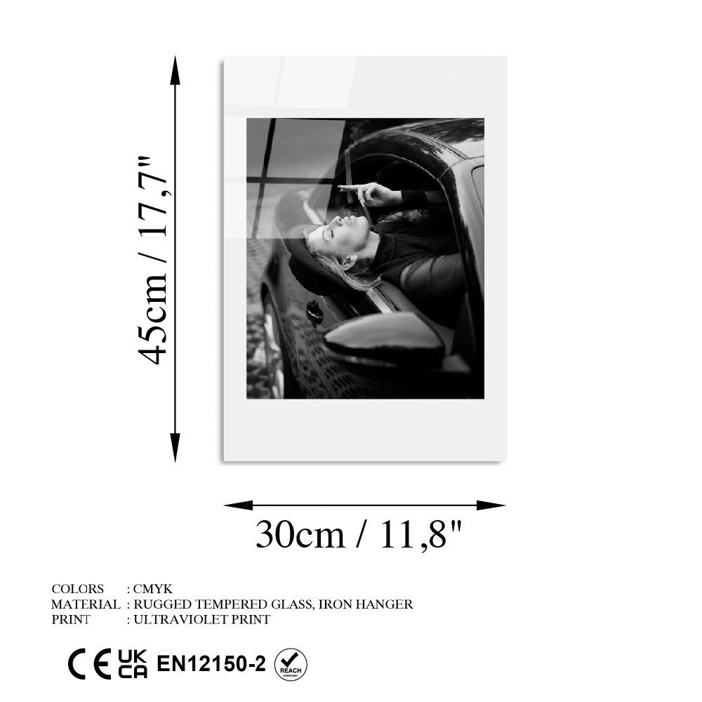 Quadro Decorativo em Vidro Temperado UV-971 (30 x 45 cm), Multicolor, 4 mm