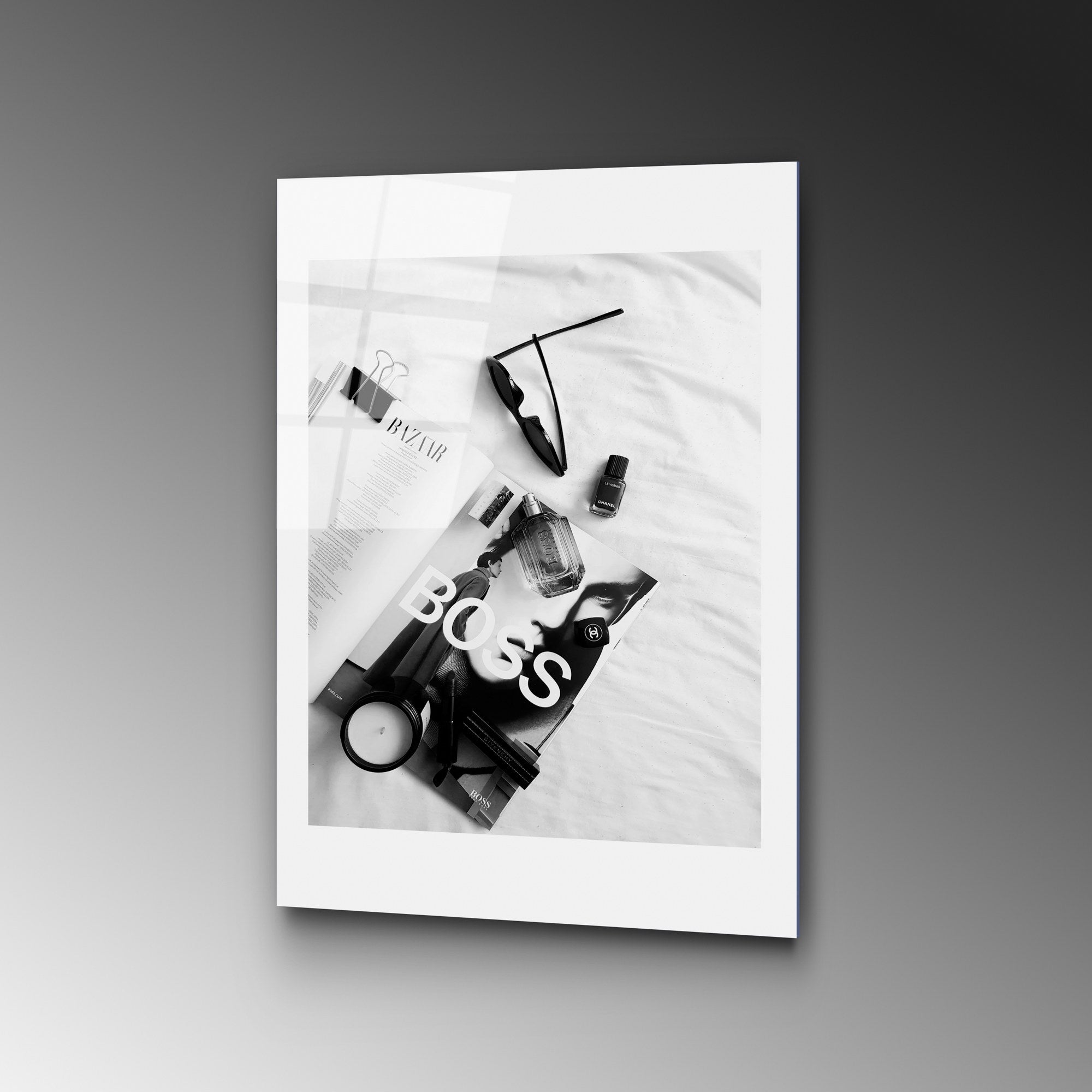 Quadro Decorativo em Vidro Temperado UV-975, Multicolor, 30 x 45 cm (4 mm)