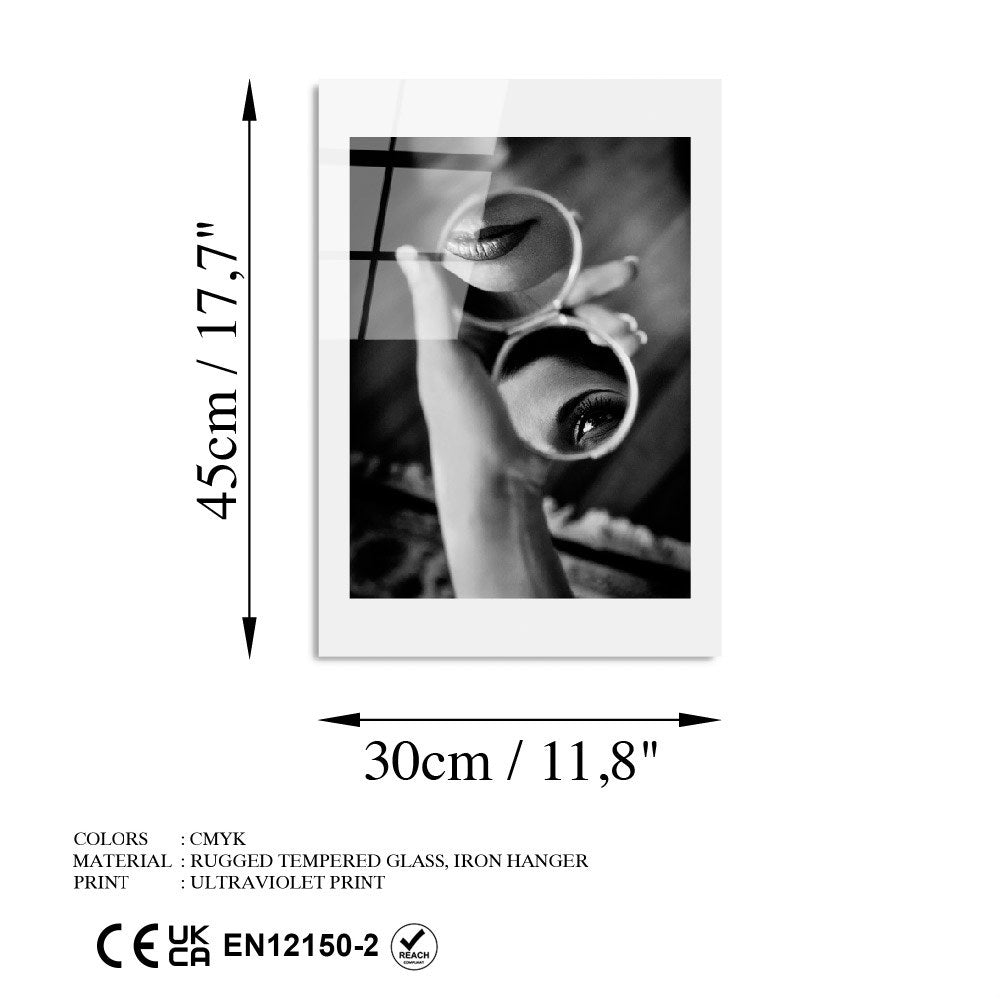 Quadro Decorativo em Vidro Temperado UV-978, Multicolor, 30 x 45 cm (4 mm)