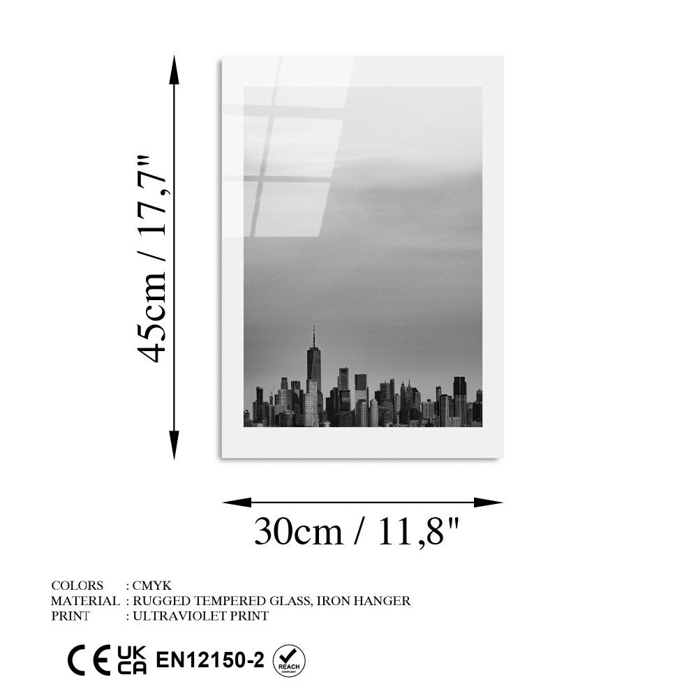 Quadro Decorativo em Vidro Temperado Multicolor UV-986, 30 x 45 cm, 4 mm