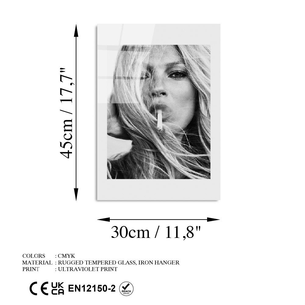 Quadro Decorativo em Vidro Temperado UV-987, Multicolor, 30 x 45 cm (4 mm)