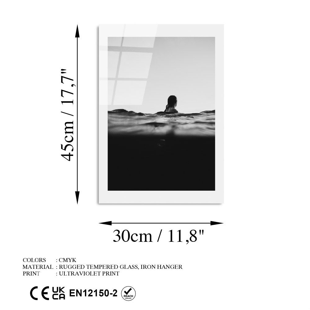 Quadro Decorativo em Vidro Temperado 4 mm 30 x 45 cm — UV-989, Multicolor