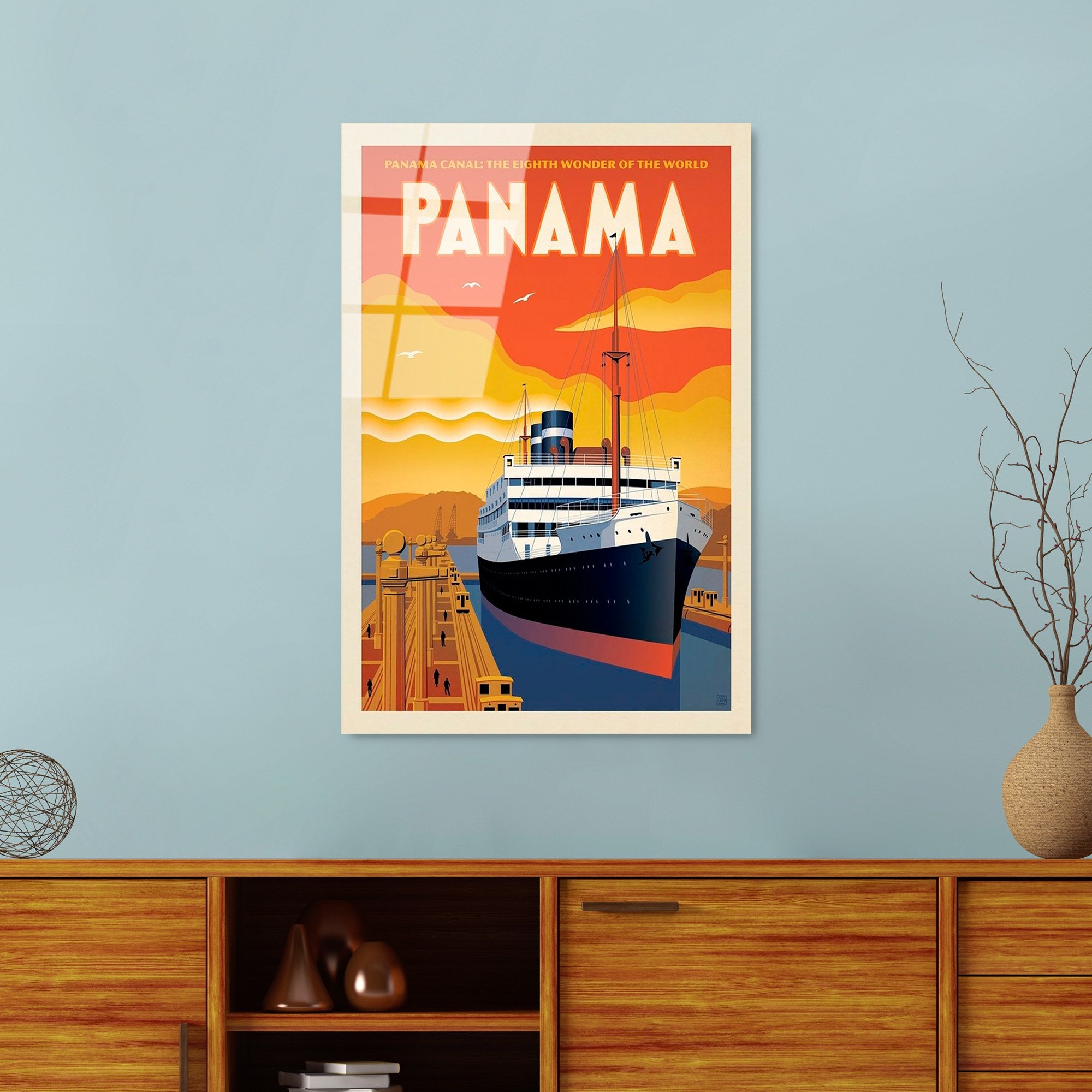 Quadro Decorativo em Vidro Temperado UV-995 — 30 x 45 cm, Multicolor, 4 mm