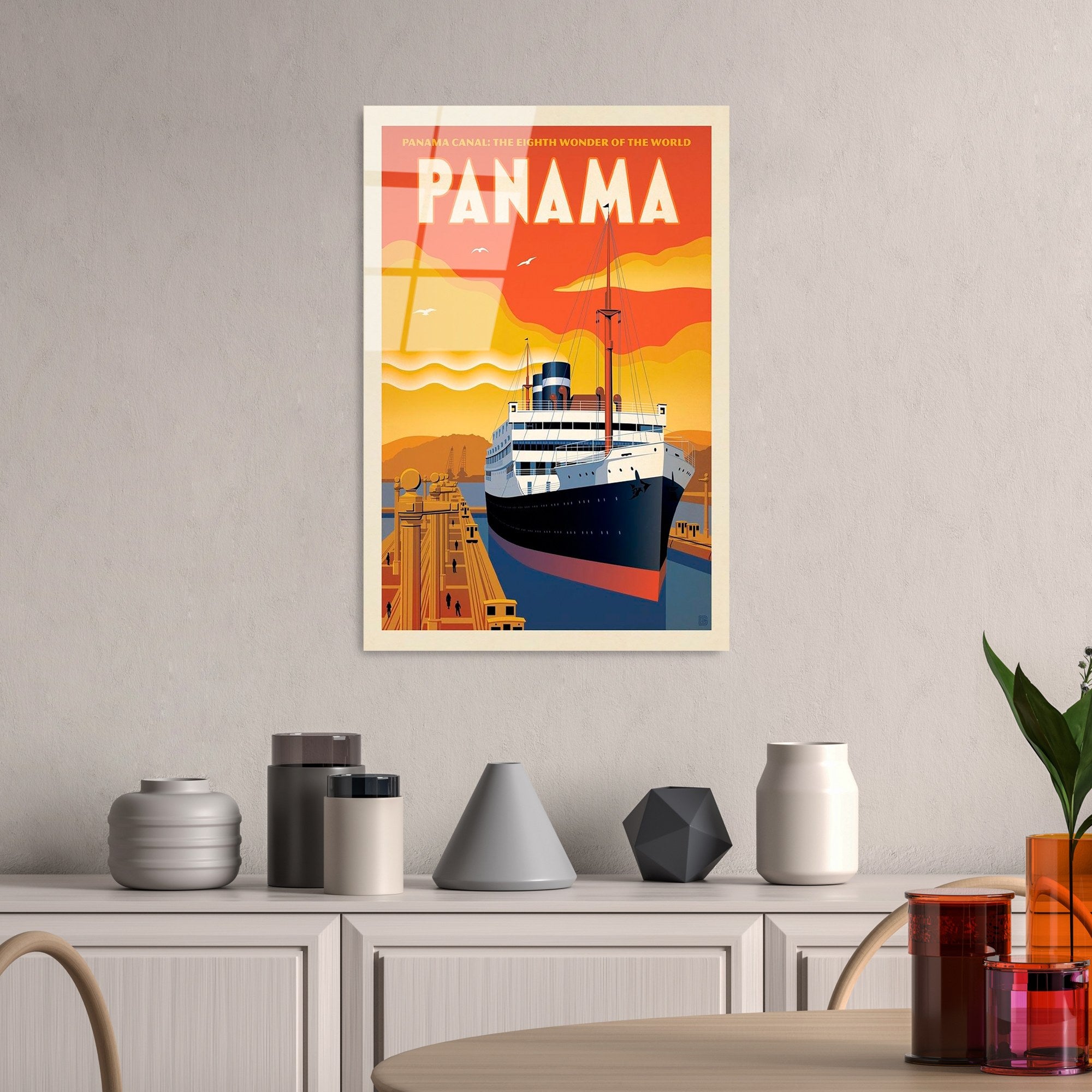 Quadro Decorativo em Vidro Temperado UV-995 — 30 x 45 cm, Multicolor, 4 mm