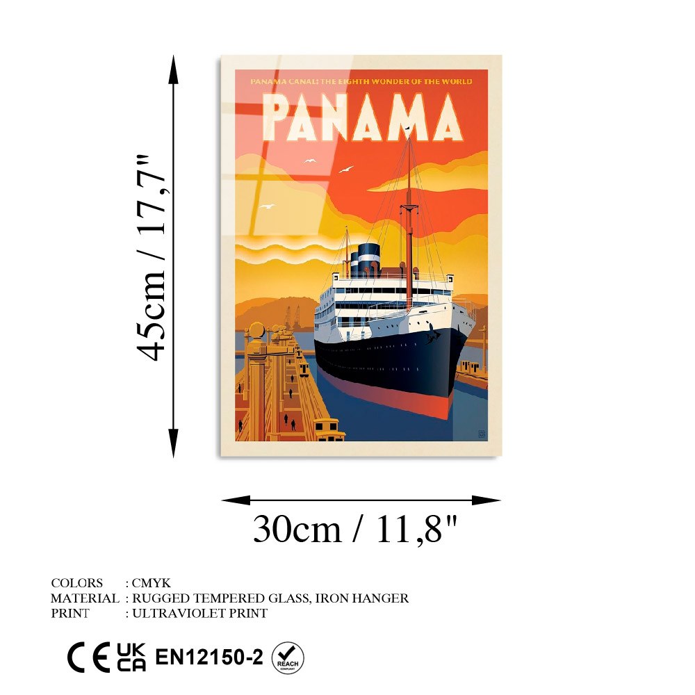 Quadro Decorativo em Vidro Temperado UV-995 — 30 x 45 cm, Multicolor, 4 mm