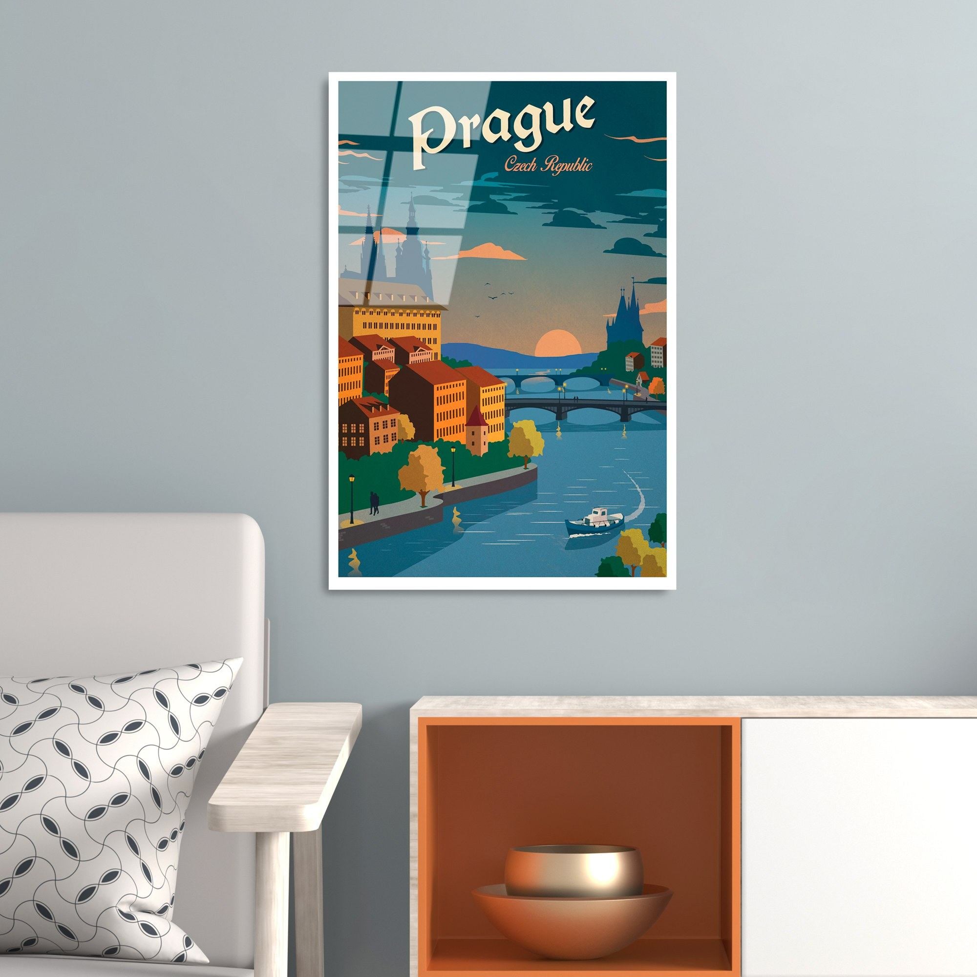 Quadro Decorativo em Vidro Temperado 30x45 cm (4 mm) Multicolor – UV-997