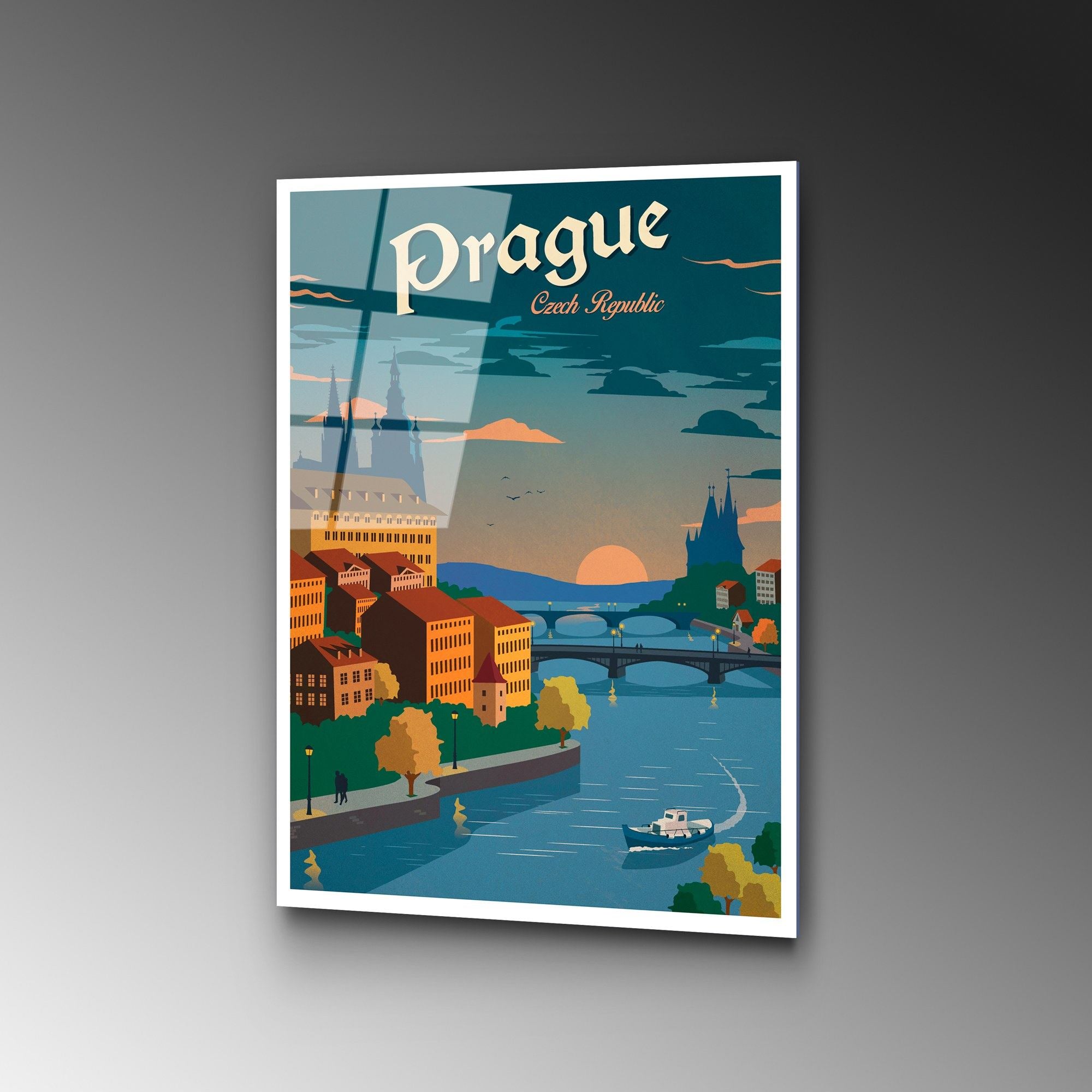 Quadro Decorativo em Vidro Temperado 30x45 cm (4 mm) Multicolor – UV-997