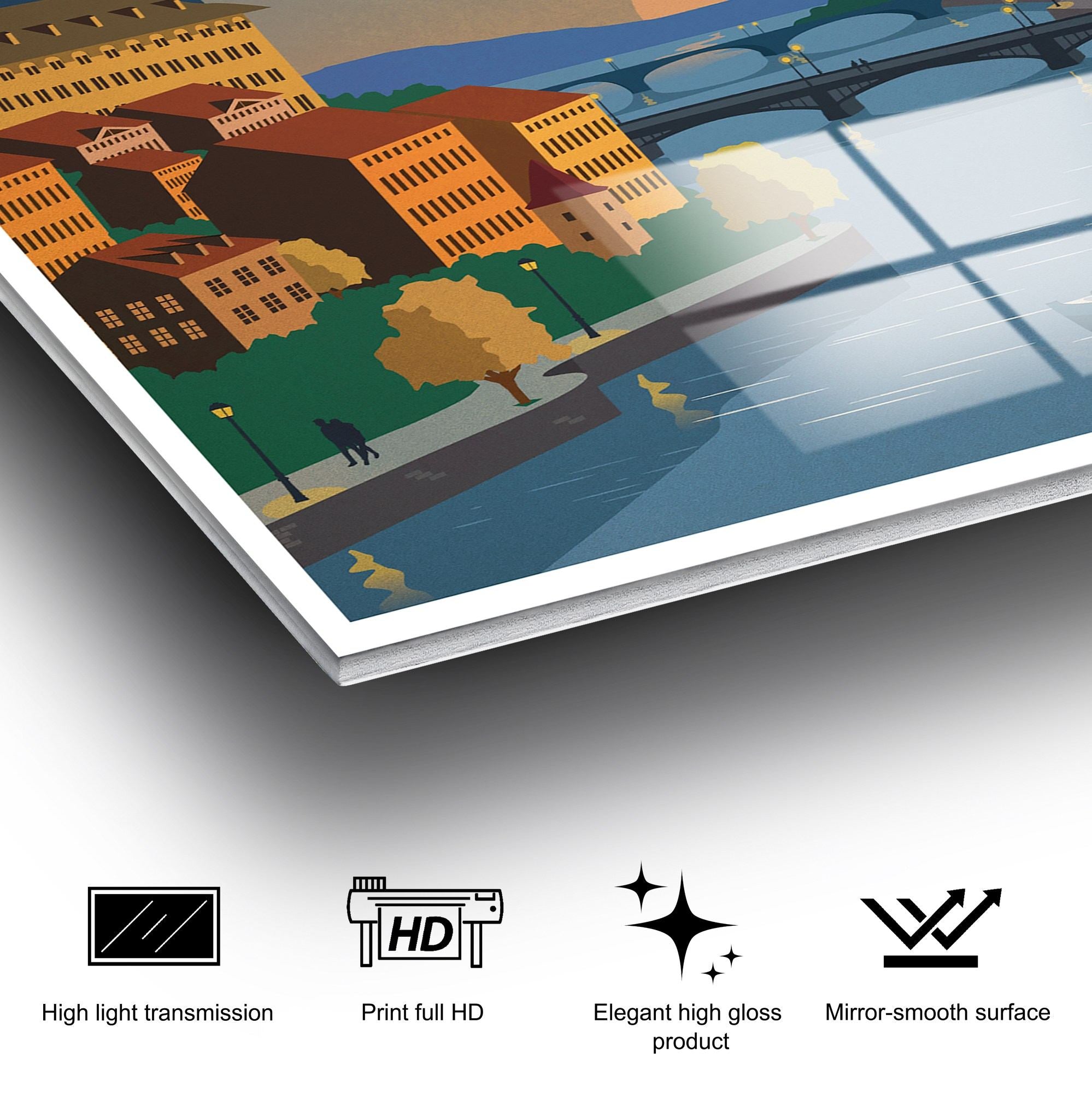 Quadro Decorativo em Vidro Temperado 30x45 cm (4 mm) Multicolor – UV-997