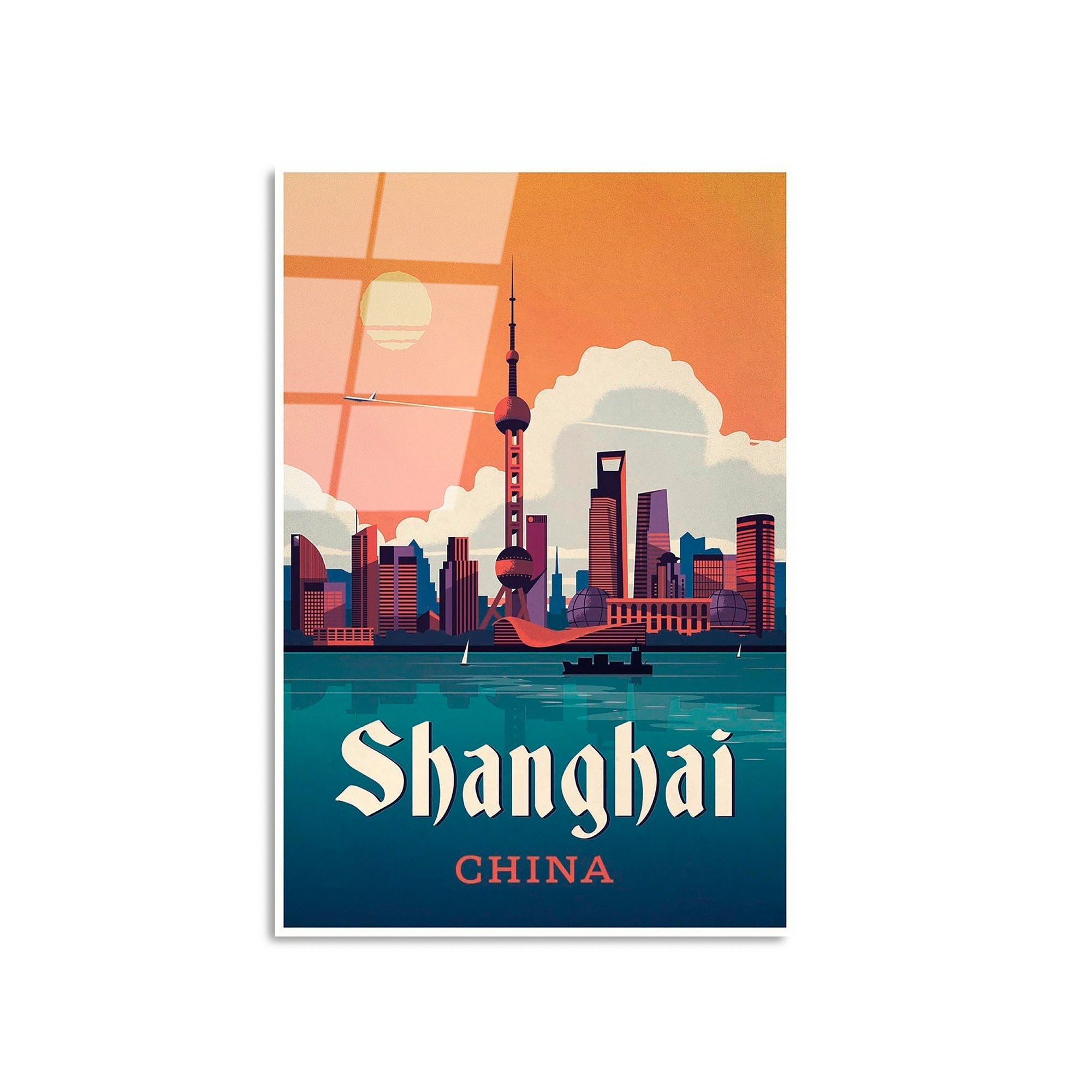 Quadro Decorativo em Vidro Temperado 100% UV-998, Multicolor, 30 x 45 cm (4 mm)