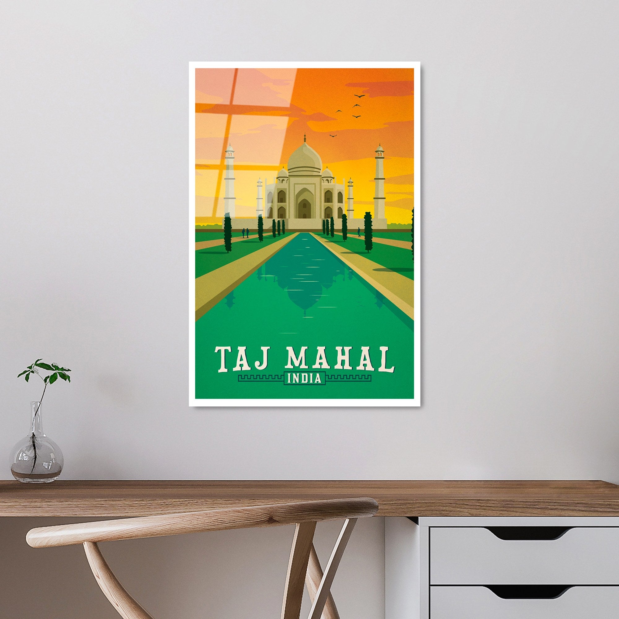 Quadro Decorativo em Vidro Temperado UV-1001 (30 x 45 cm), Multicolor, 100% Vidro 4 mm