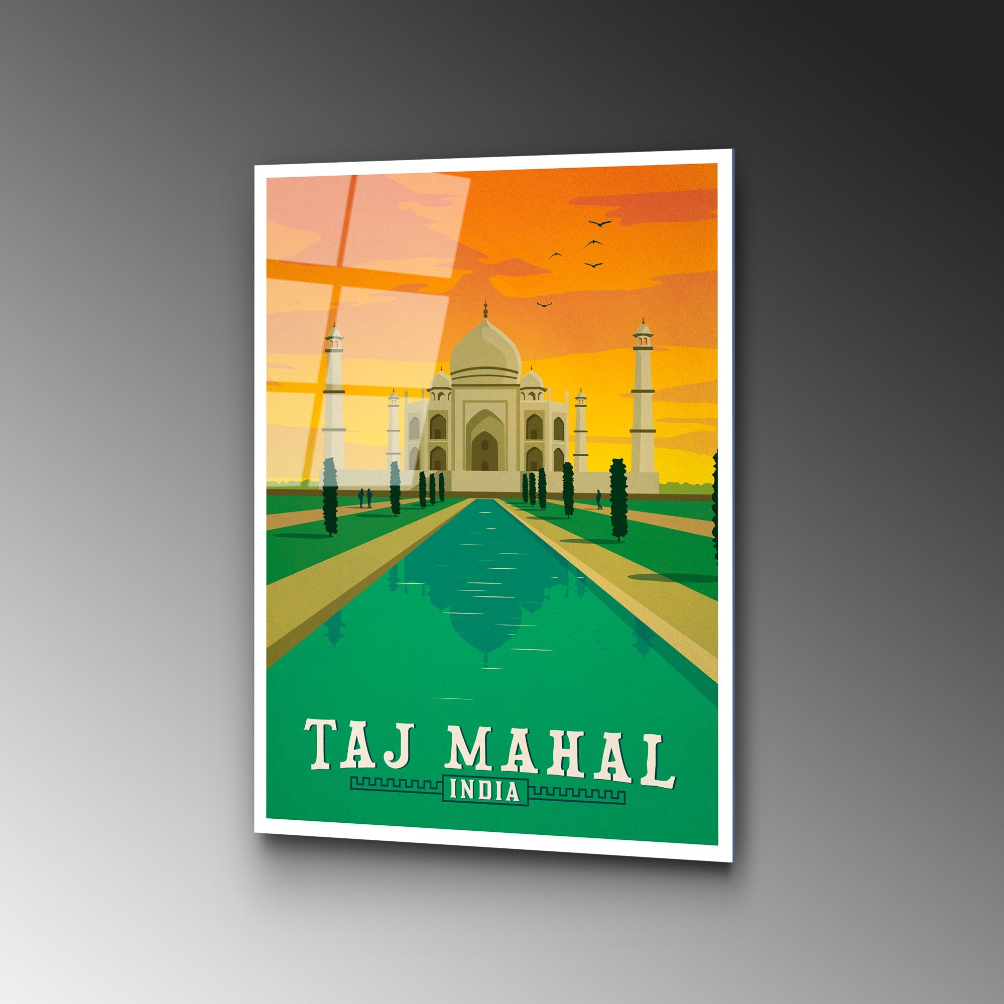 Quadro Decorativo em Vidro Temperado UV-1001 (30 x 45 cm), Multicolor, 100% Vidro 4 mm