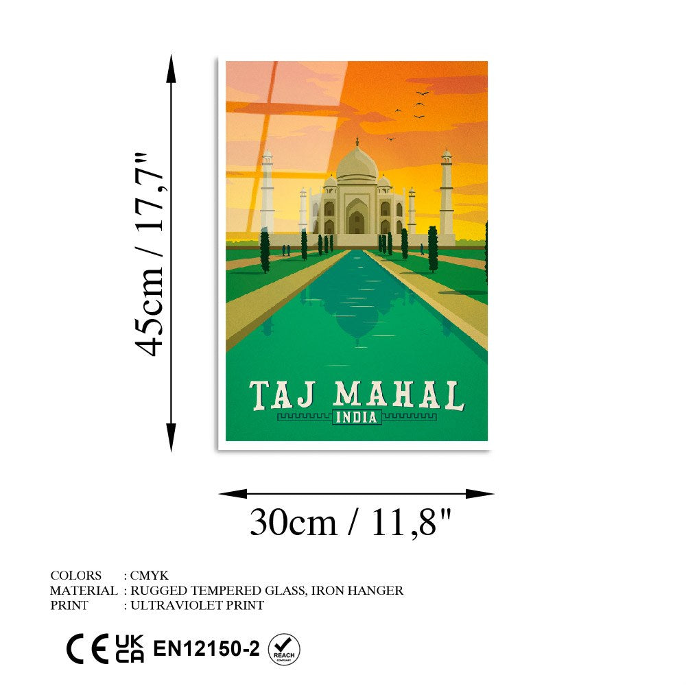 Quadro Decorativo em Vidro Temperado UV-1001 (30 x 45 cm), Multicolor, 100% Vidro 4 mm