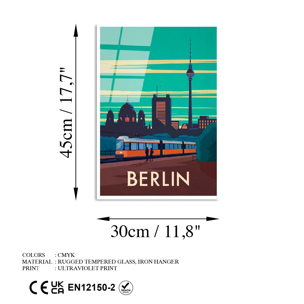 Quadro Decorativo em Vidro Temperado 4 mm (30 x 45 cm) Multicolor | UV-1004