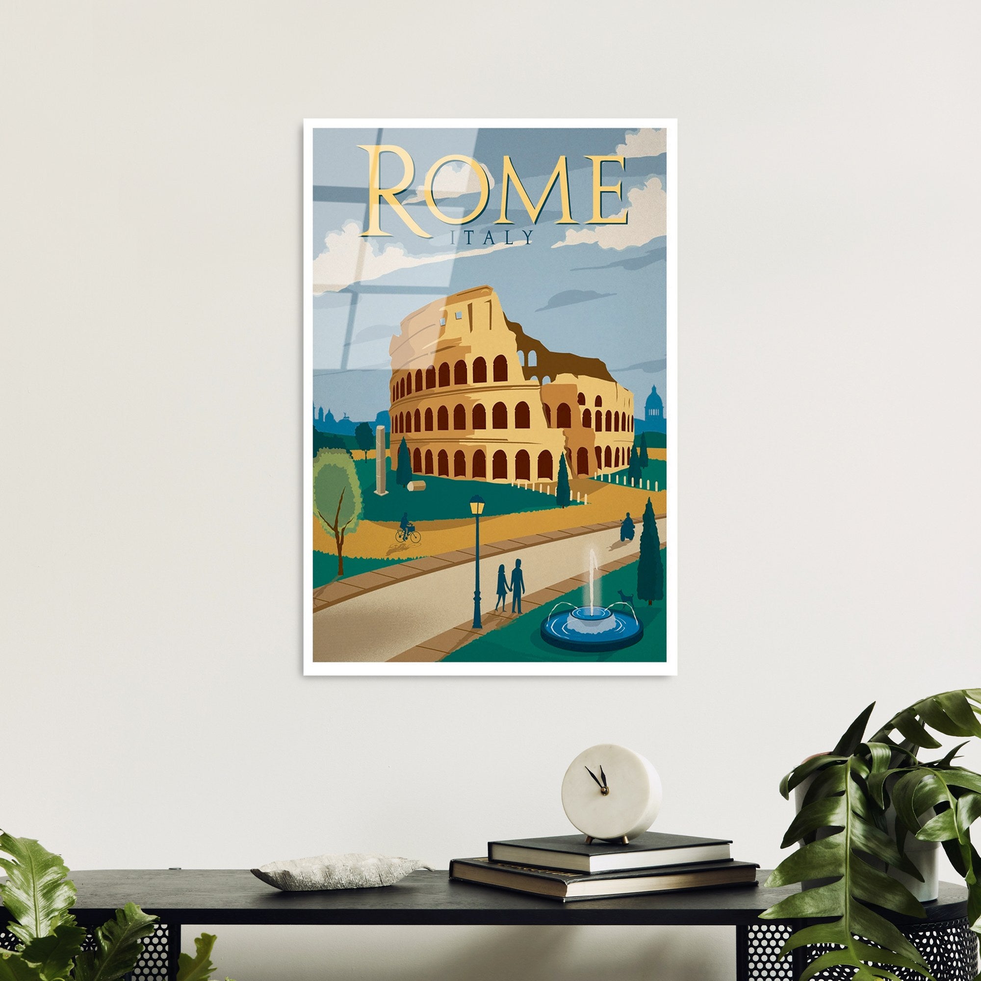 Quadro Decorativo em Vidro Temperado UV-1005, Multicolor, 30 x 45 cm (4 mm)