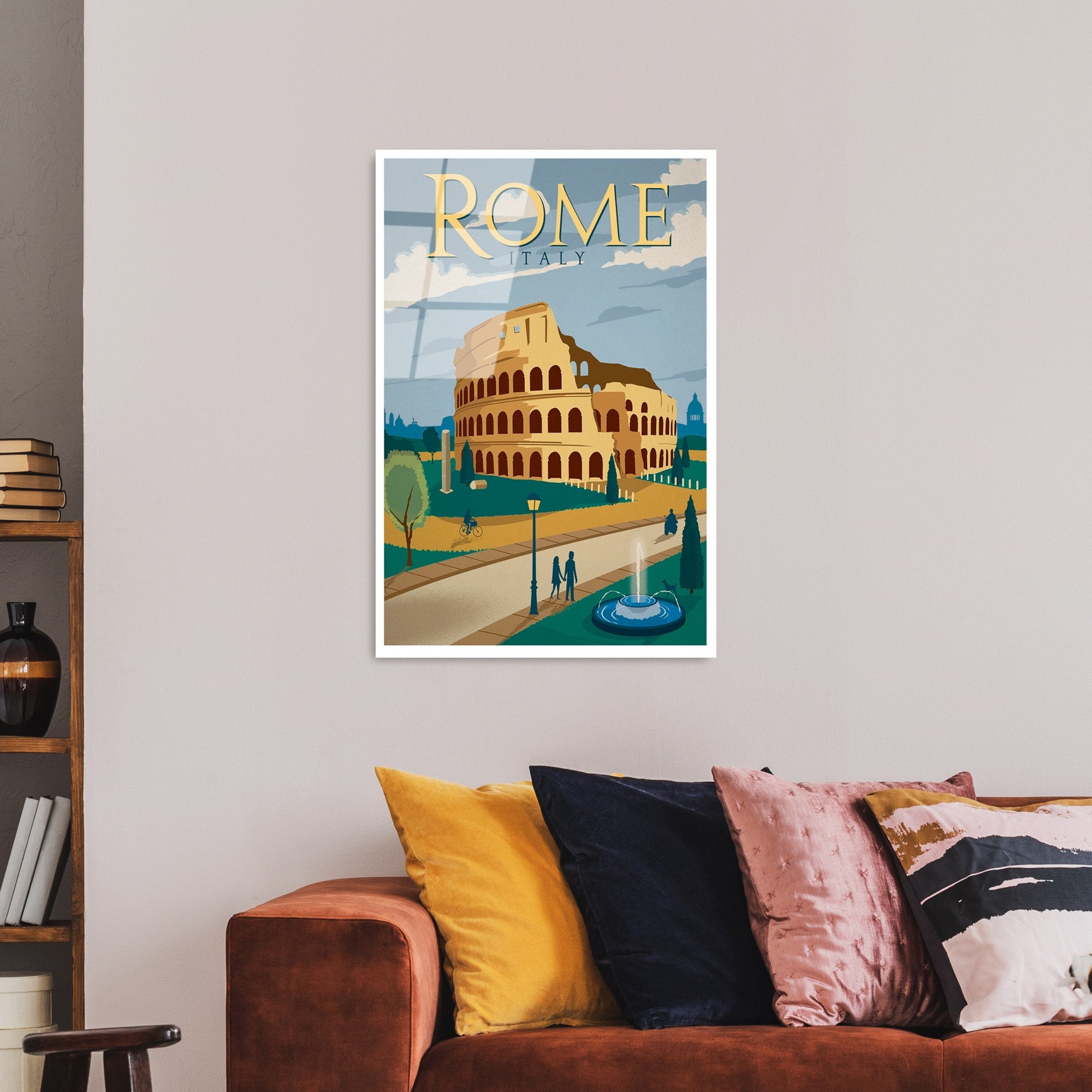 Quadro Decorativo em Vidro Temperado UV-1005, Multicolor, 30 x 45 cm (4 mm)