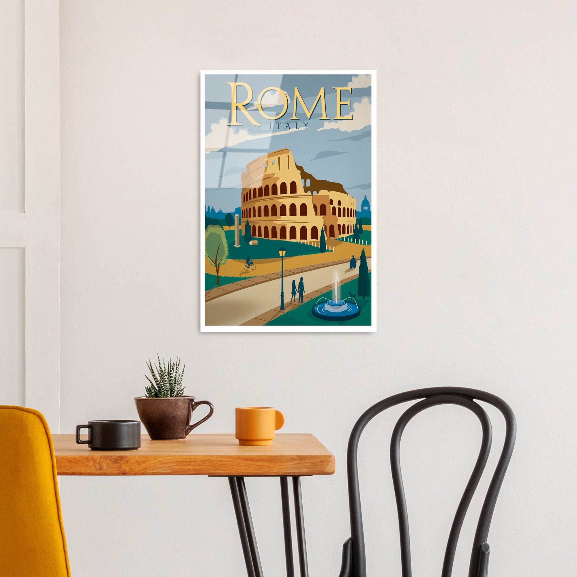 Quadro Decorativo em Vidro Temperado UV-1005, Multicolor, 30 x 45 cm (4 mm)