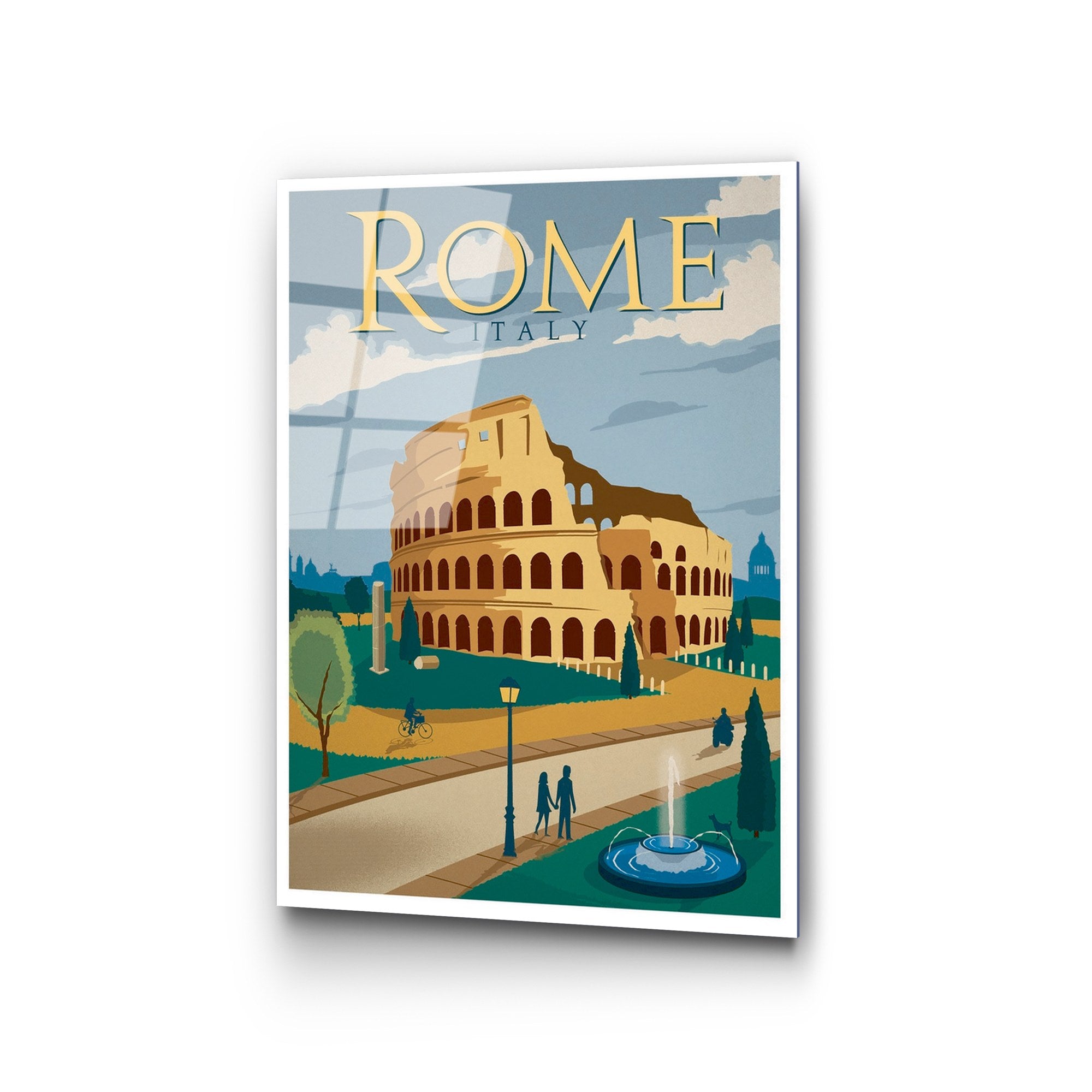 Quadro Decorativo em Vidro Temperado UV-1005, Multicolor, 30 x 45 cm (4 mm)