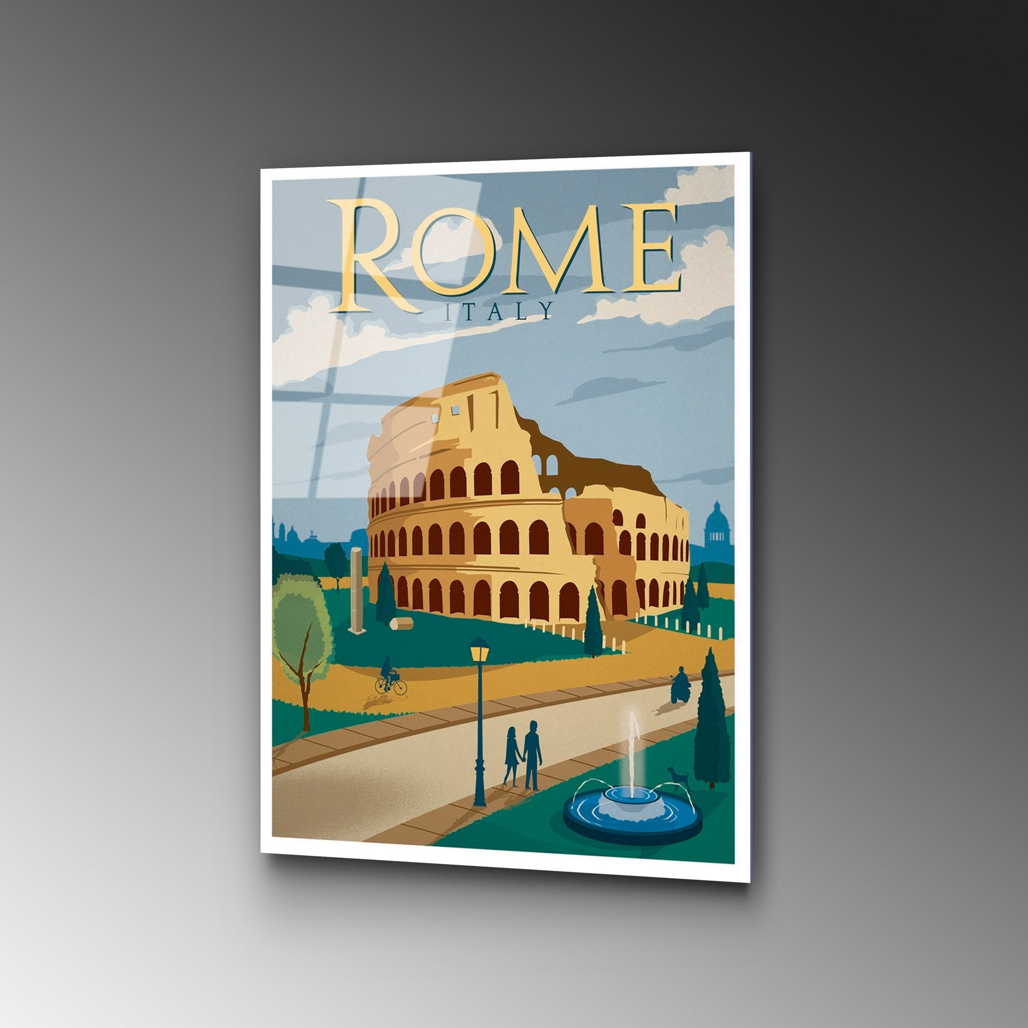 Quadro Decorativo em Vidro Temperado UV-1005, Multicolor, 30 x 45 cm (4 mm)