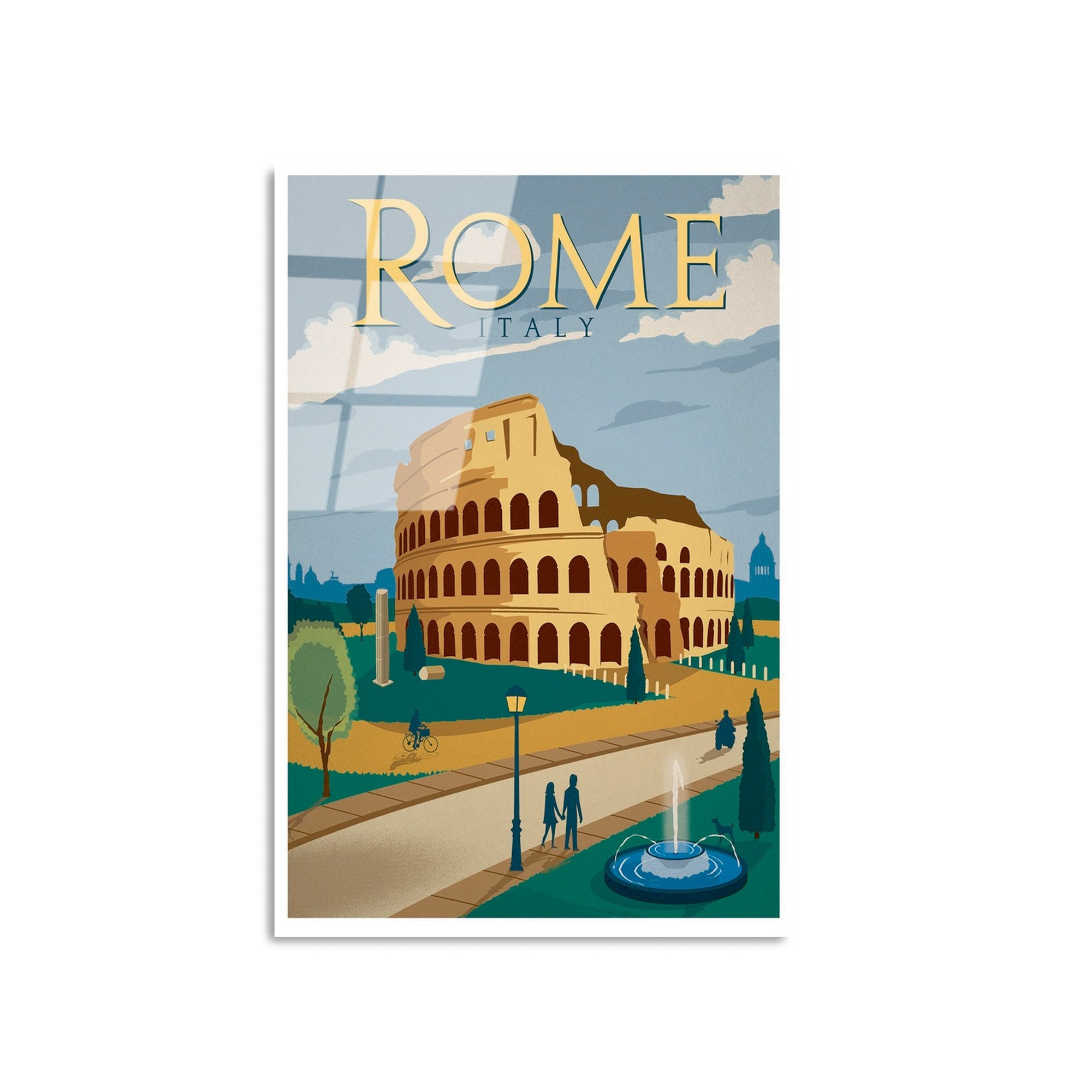 Quadro Decorativo em Vidro Temperado UV-1005, Multicolor, 30 x 45 cm (4 mm)