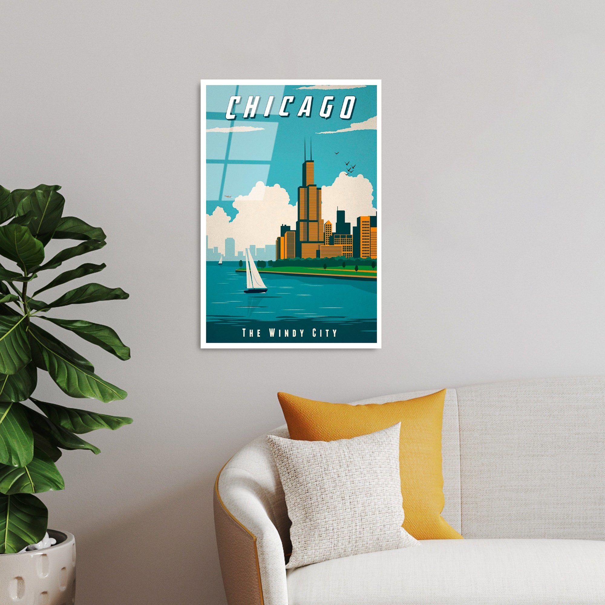 Quadro Decorativo em Vidro Temperado UV-1006 (30 x 45 cm) – Multicolor, 4 mm