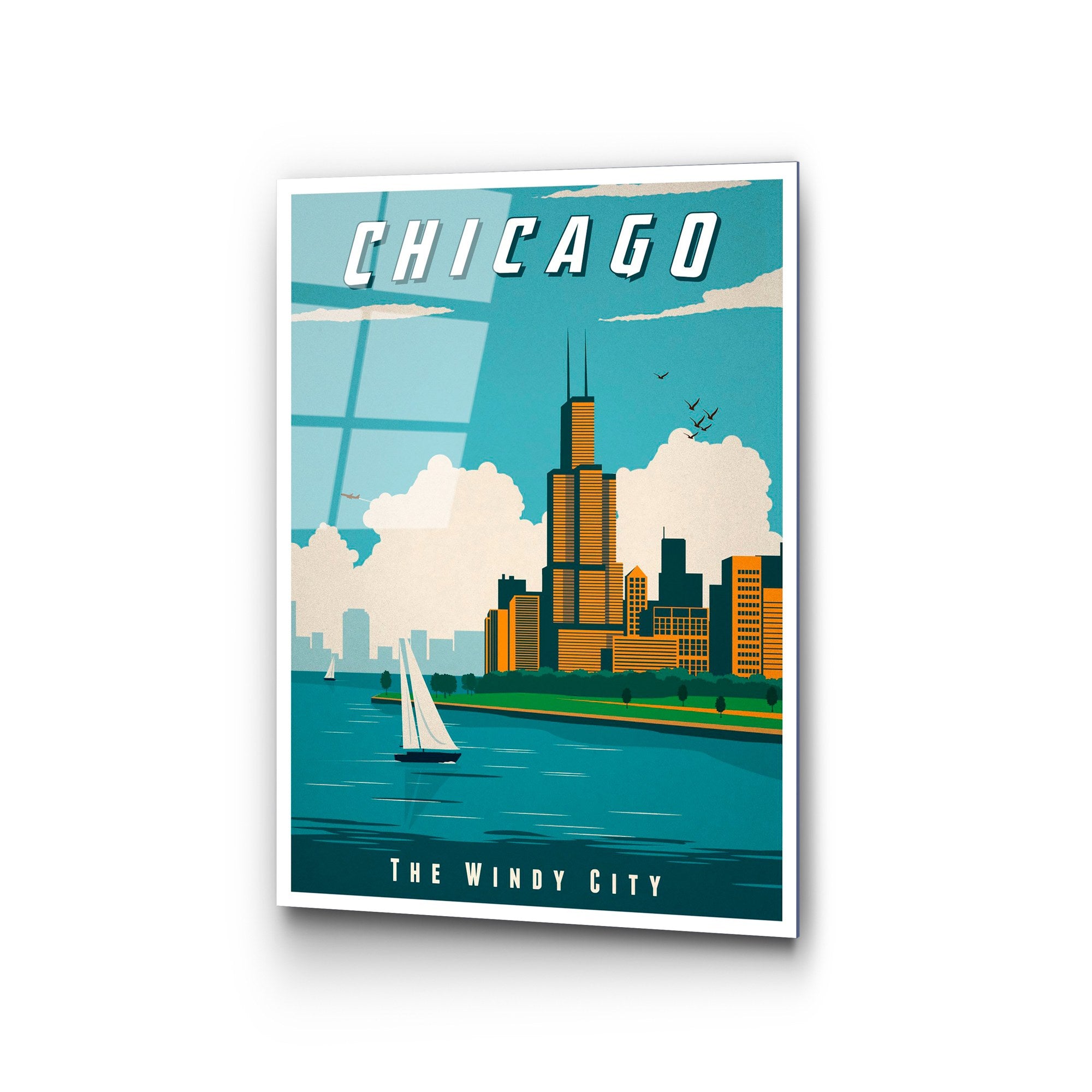 Quadro Decorativo em Vidro Temperado UV-1006 (30 x 45 cm) – Multicolor, 4 mm