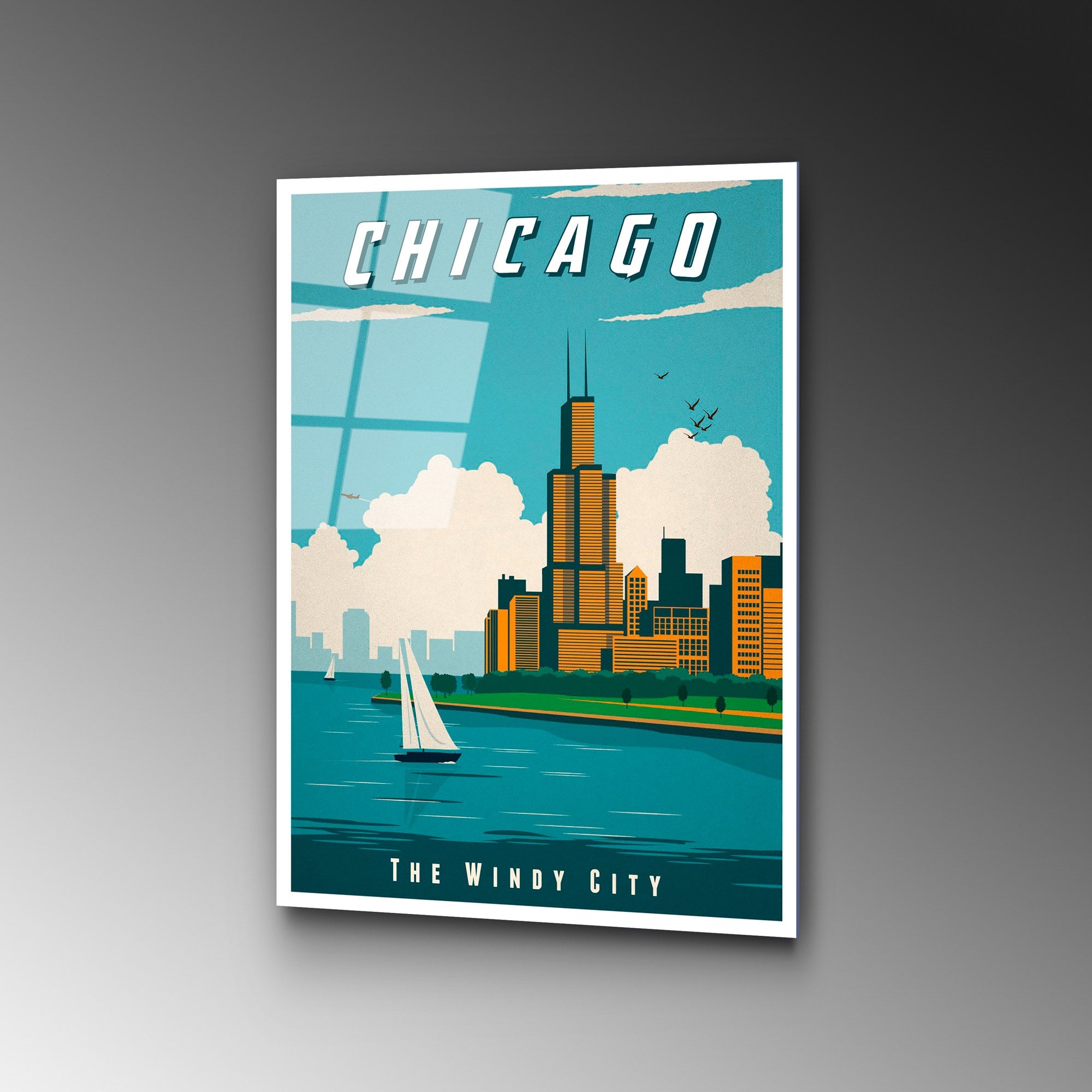 Quadro Decorativo em Vidro Temperado UV-1006 (30 x 45 cm) – Multicolor, 4 mm