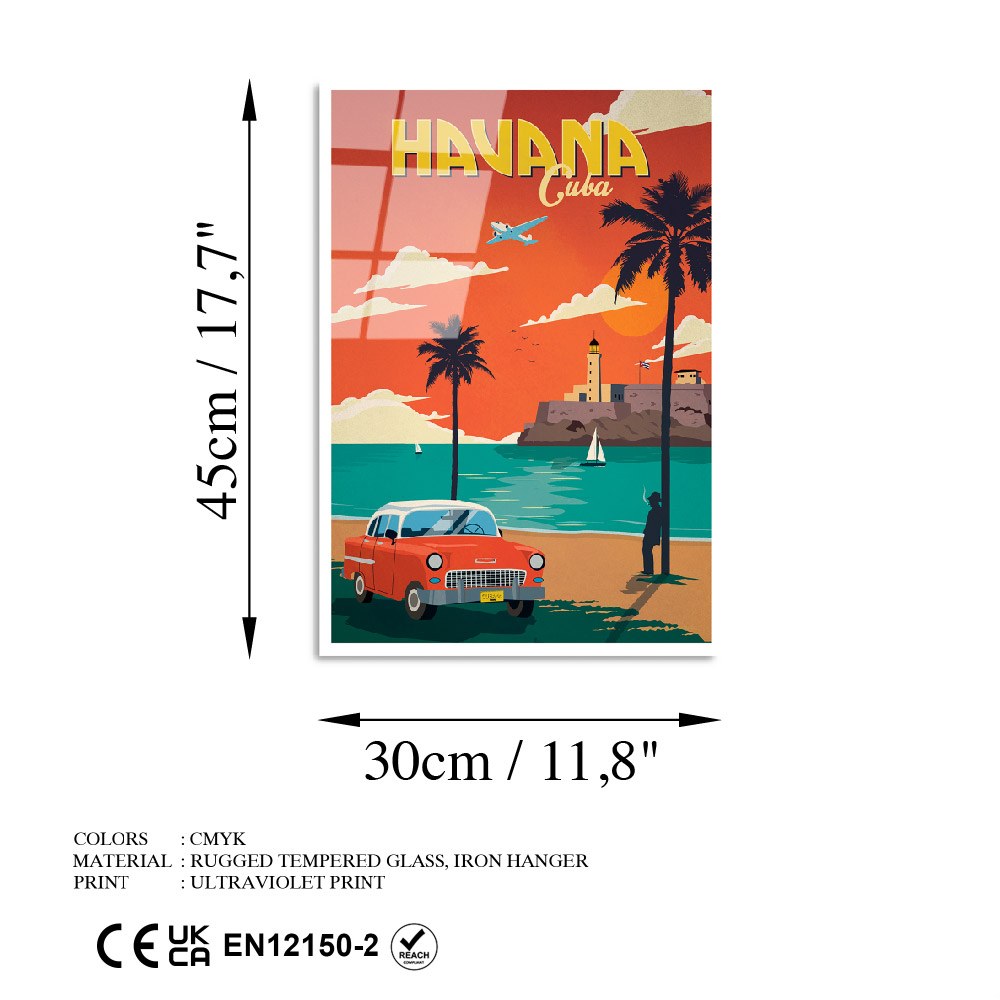 Quadro Decorativo em Vidro Temperado UV-1007 (30x45 cm) Multicolor – 100% Vidro 4 mm