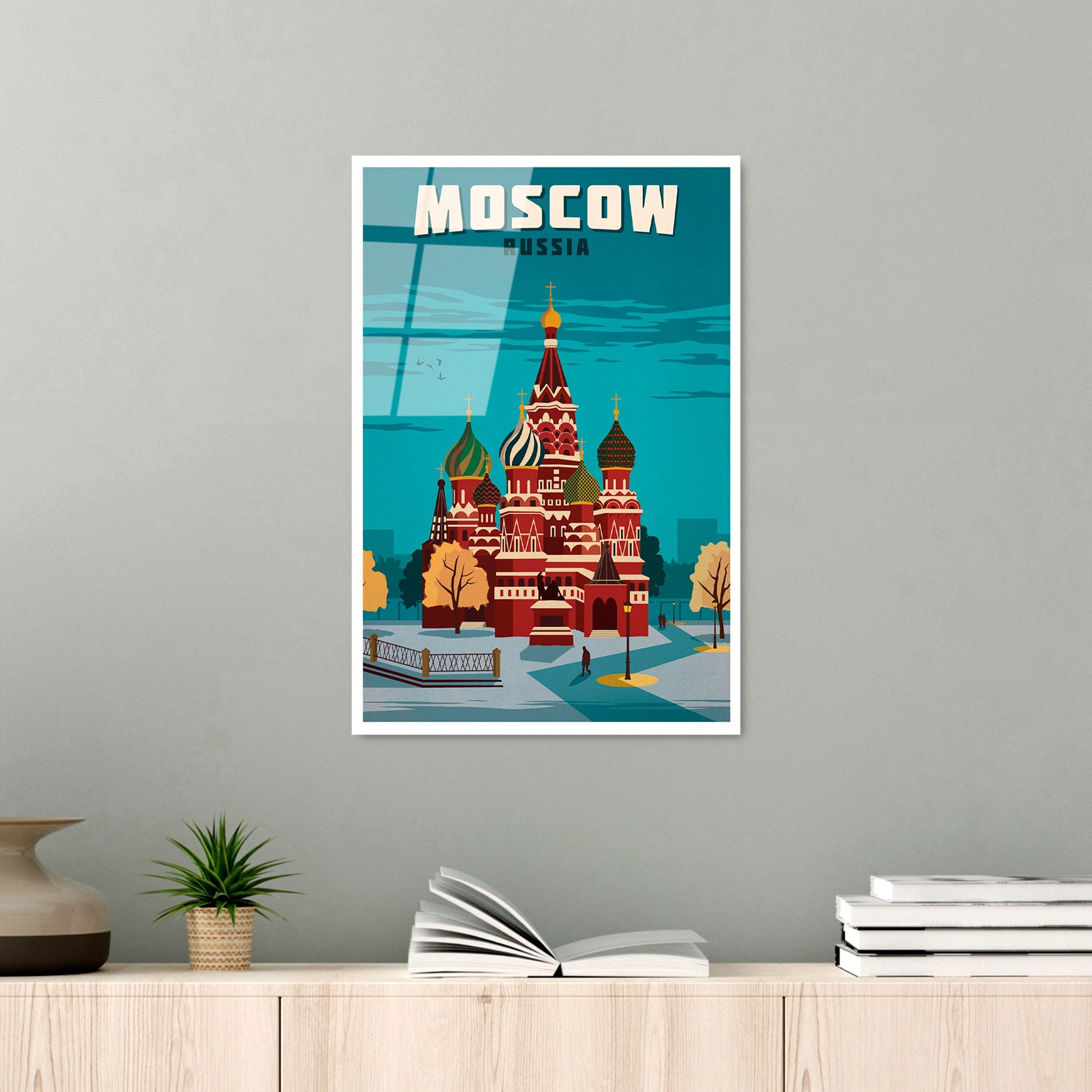 Quadro Decorativo em Vidro Temperado UV-1009, 30x45 cm, Multicolor, 4 mm