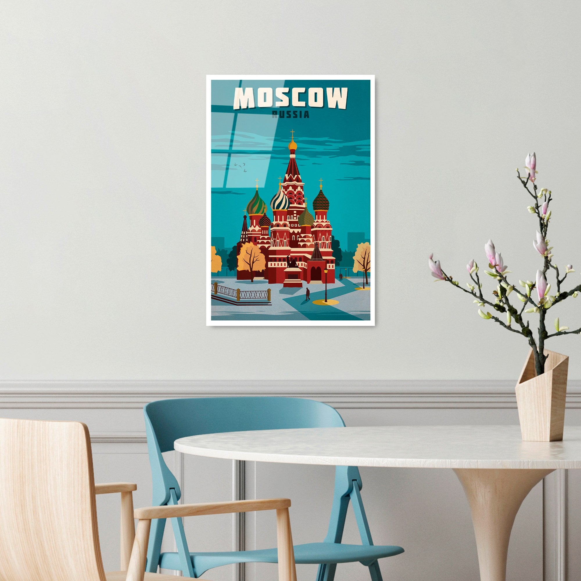 Quadro Decorativo em Vidro Temperado UV-1009, 30x45 cm, Multicolor, 4 mm