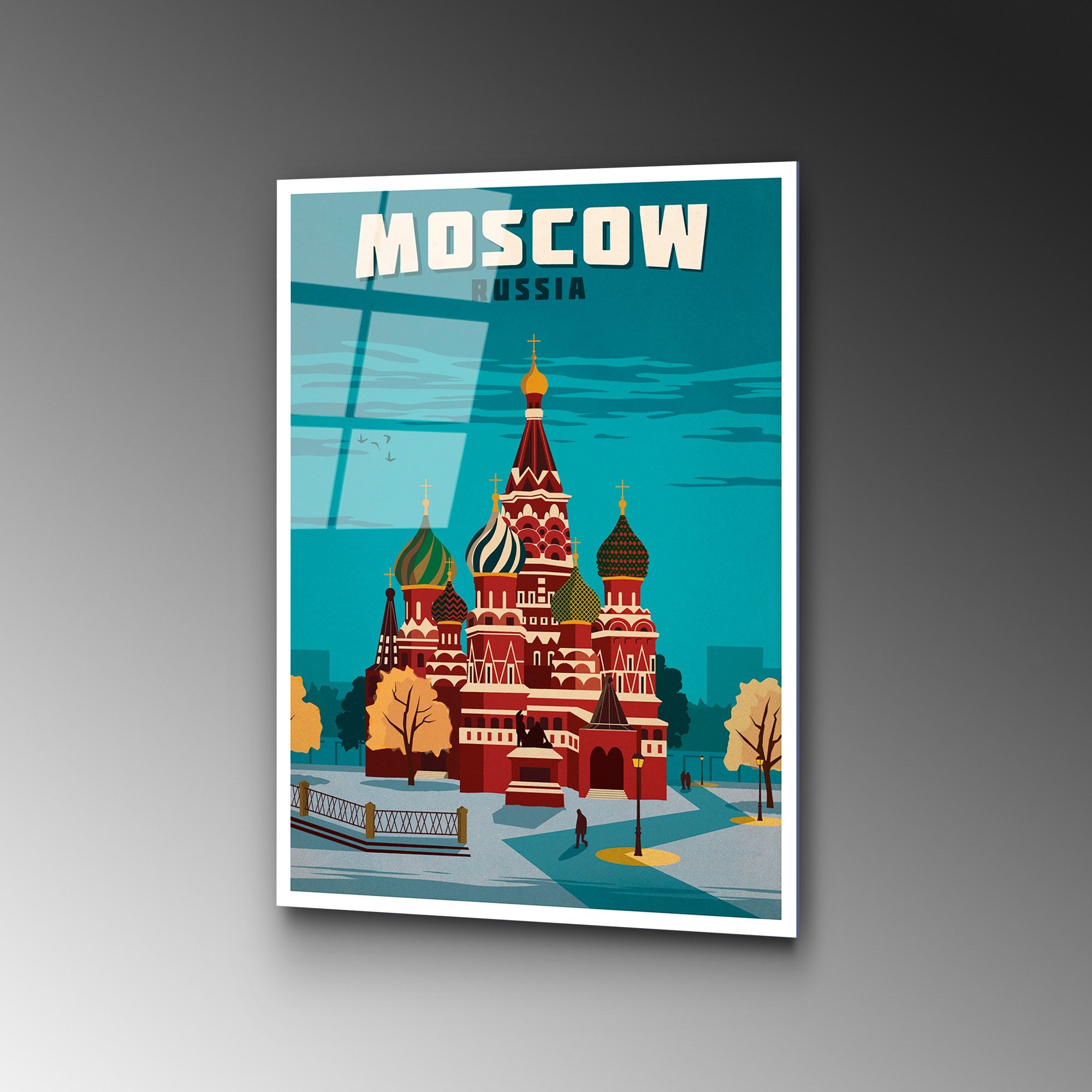 Quadro Decorativo em Vidro Temperado UV-1009, 30x45 cm, Multicolor, 4 mm