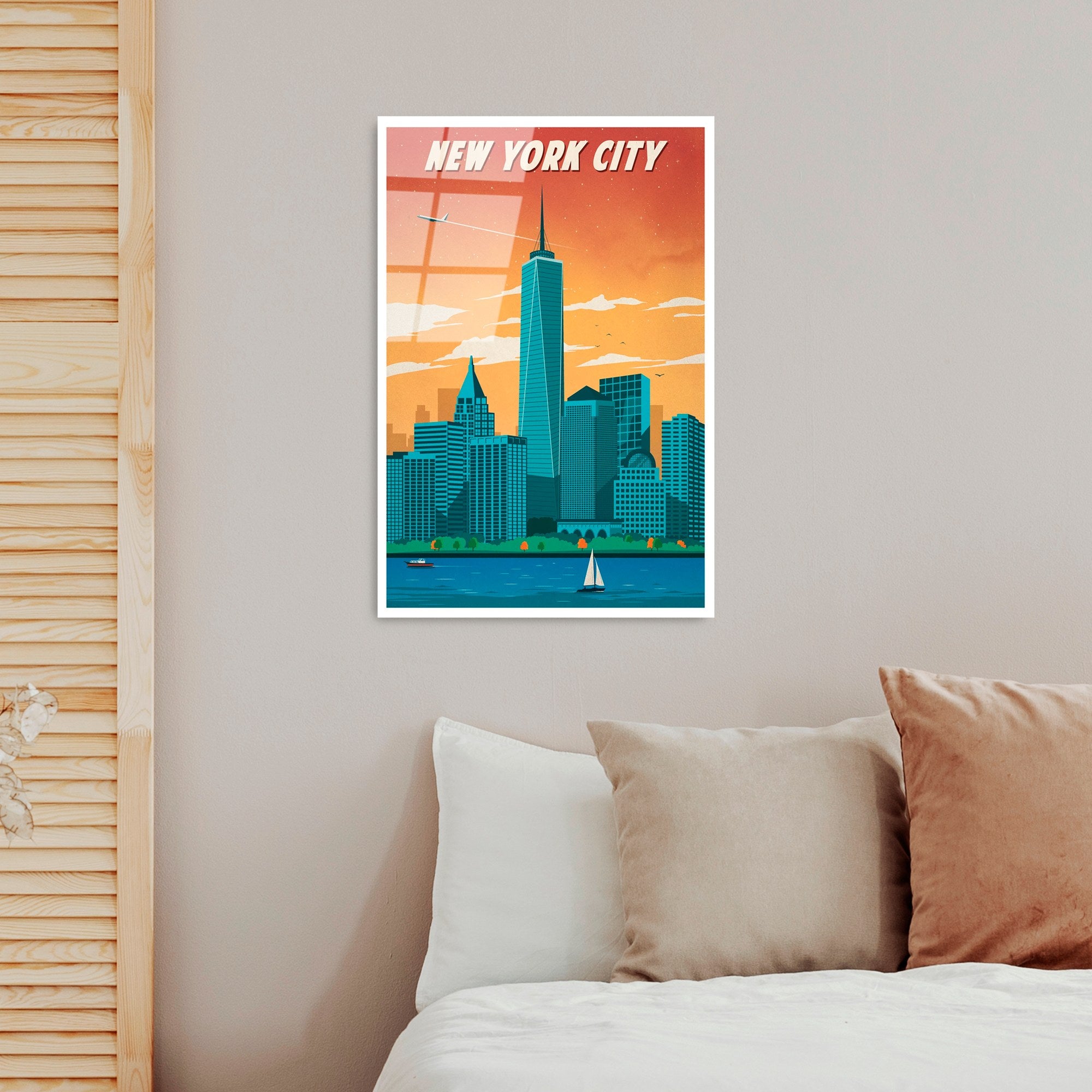 Quadro Decorativo em Vidro Temperado UV-1010, Multicolor, 30 x 45 cm (4 mm)