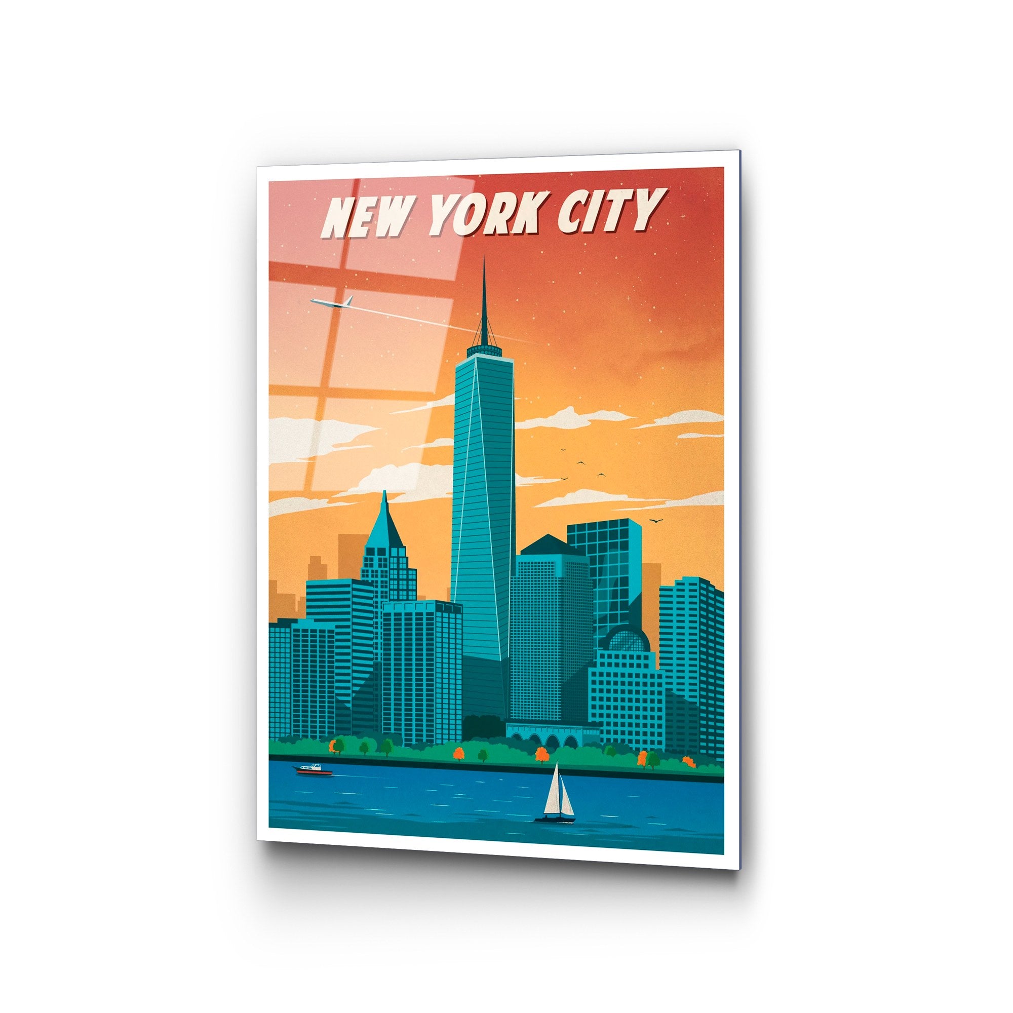 Quadro Decorativo em Vidro Temperado UV-1010, Multicolor, 30 x 45 cm (4 mm)