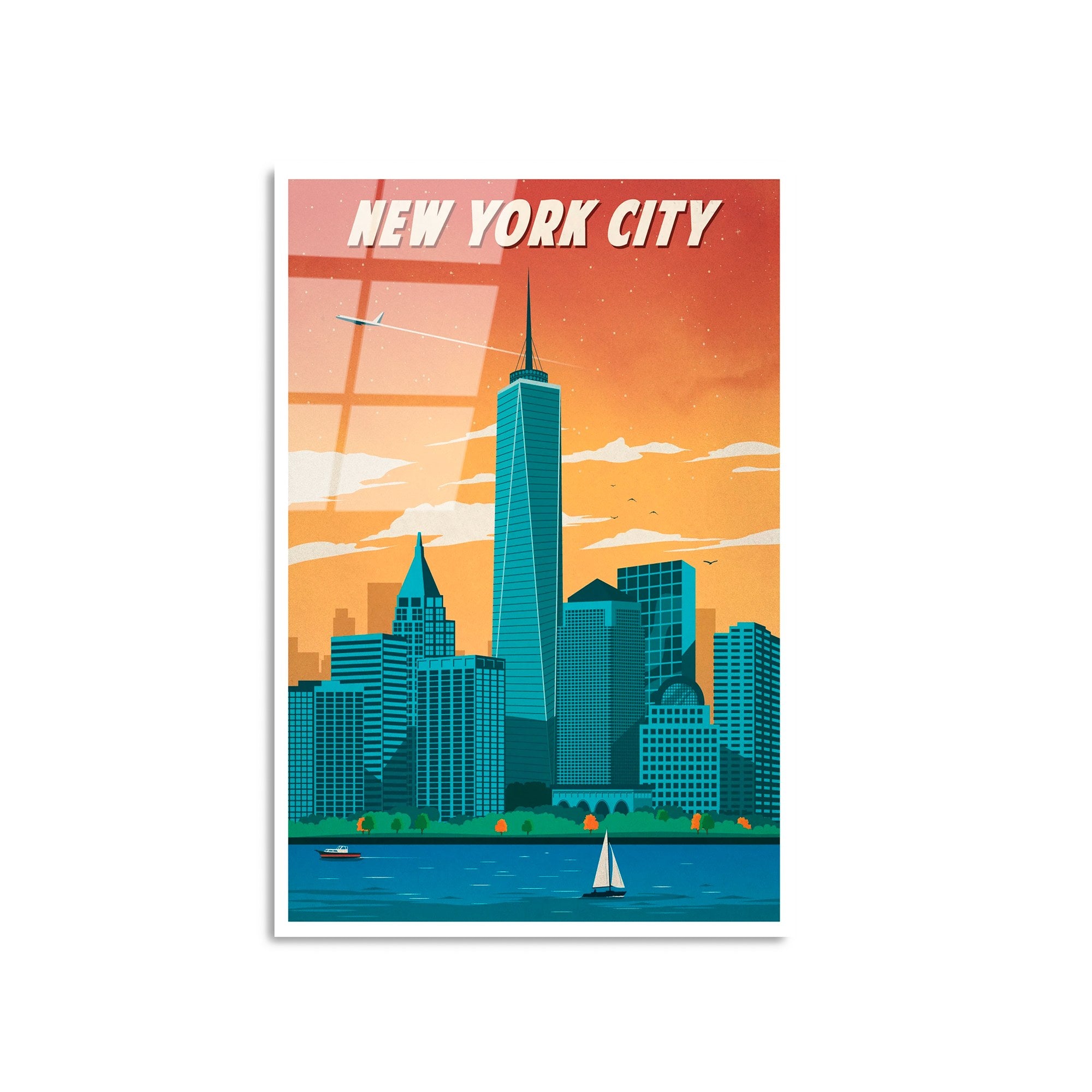 Quadro Decorativo em Vidro Temperado UV-1010, Multicolor, 30 x 45 cm (4 mm)