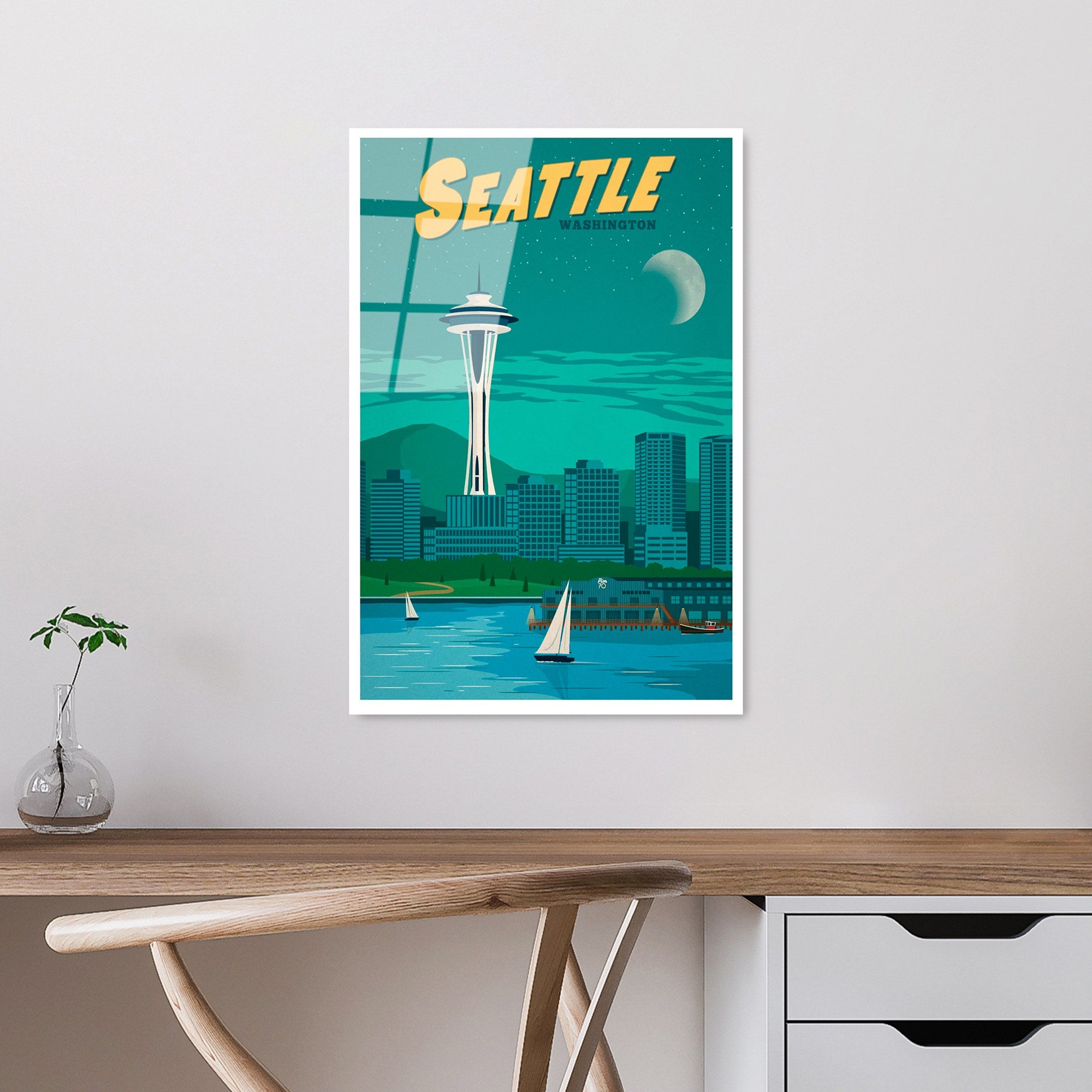 Quadro Decorativo em Vidro Temperado UV-1011, 30x45 cm, Multicolor, 4 mm