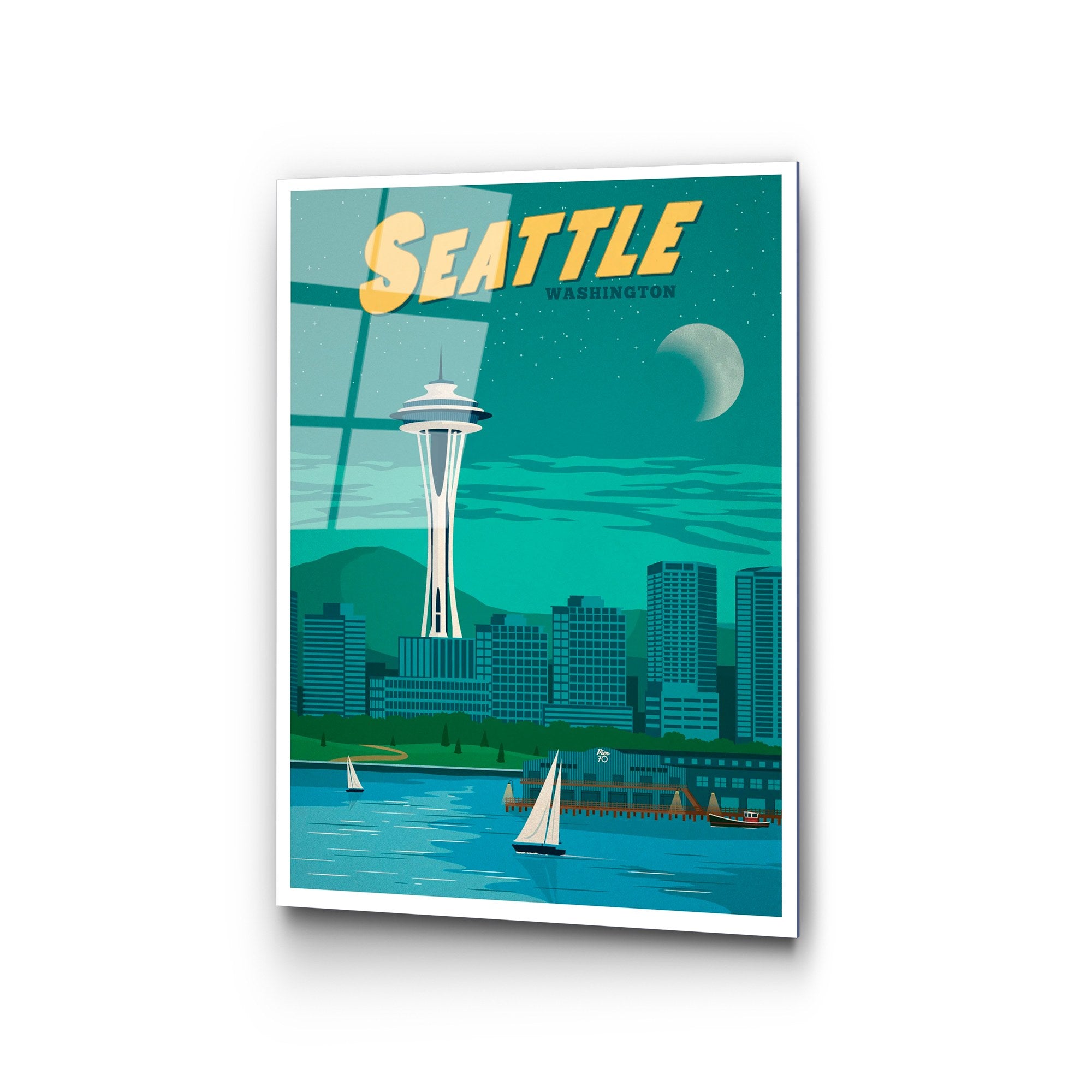 Quadro Decorativo em Vidro Temperado UV-1011, 30x45 cm, Multicolor, 4 mm