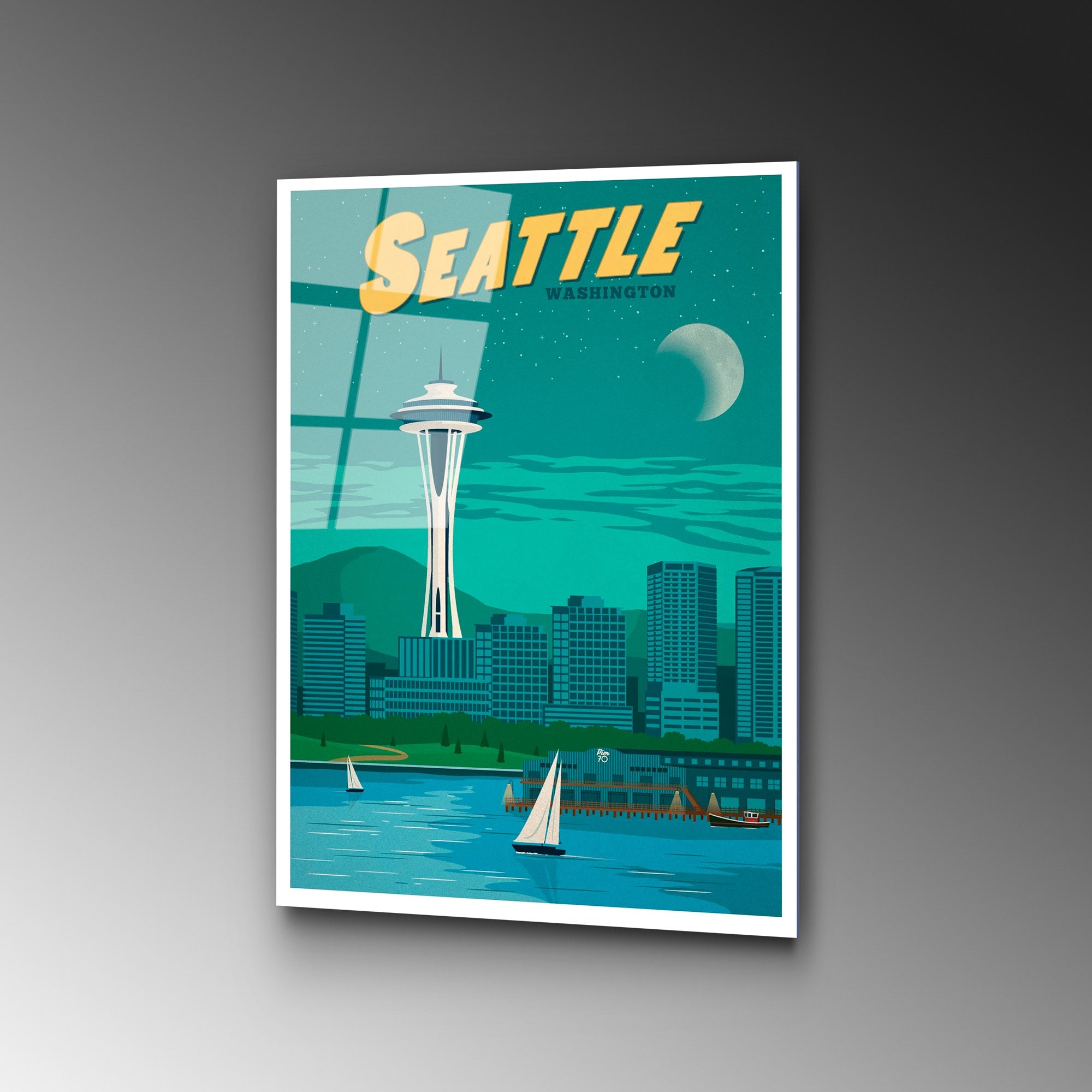 Quadro Decorativo em Vidro Temperado UV-1011, 30x45 cm, Multicolor, 4 mm