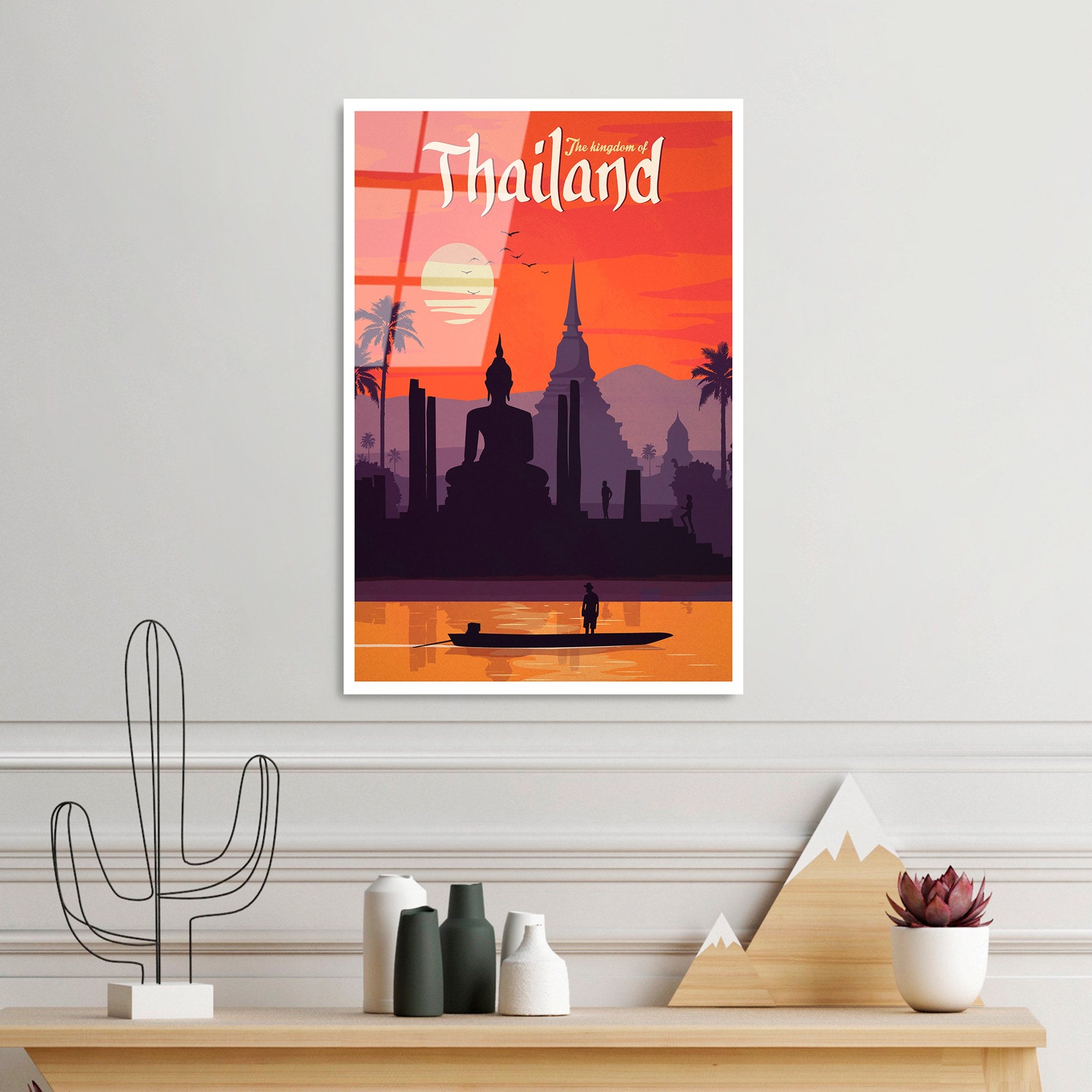 Quadro Decorativo em Vidro Temperado UV-1012, Multicolor, 30 x 45 cm (4 mm)