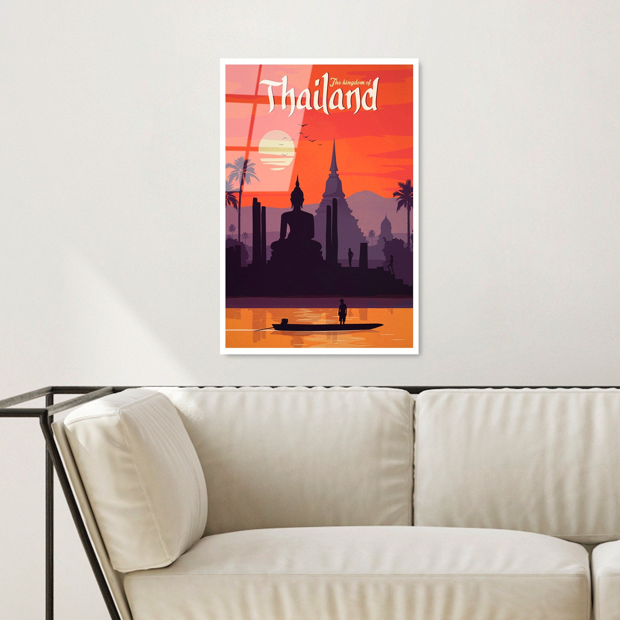 Quadro Decorativo em Vidro Temperado UV-1012, Multicolor, 30 x 45 cm (4 mm)