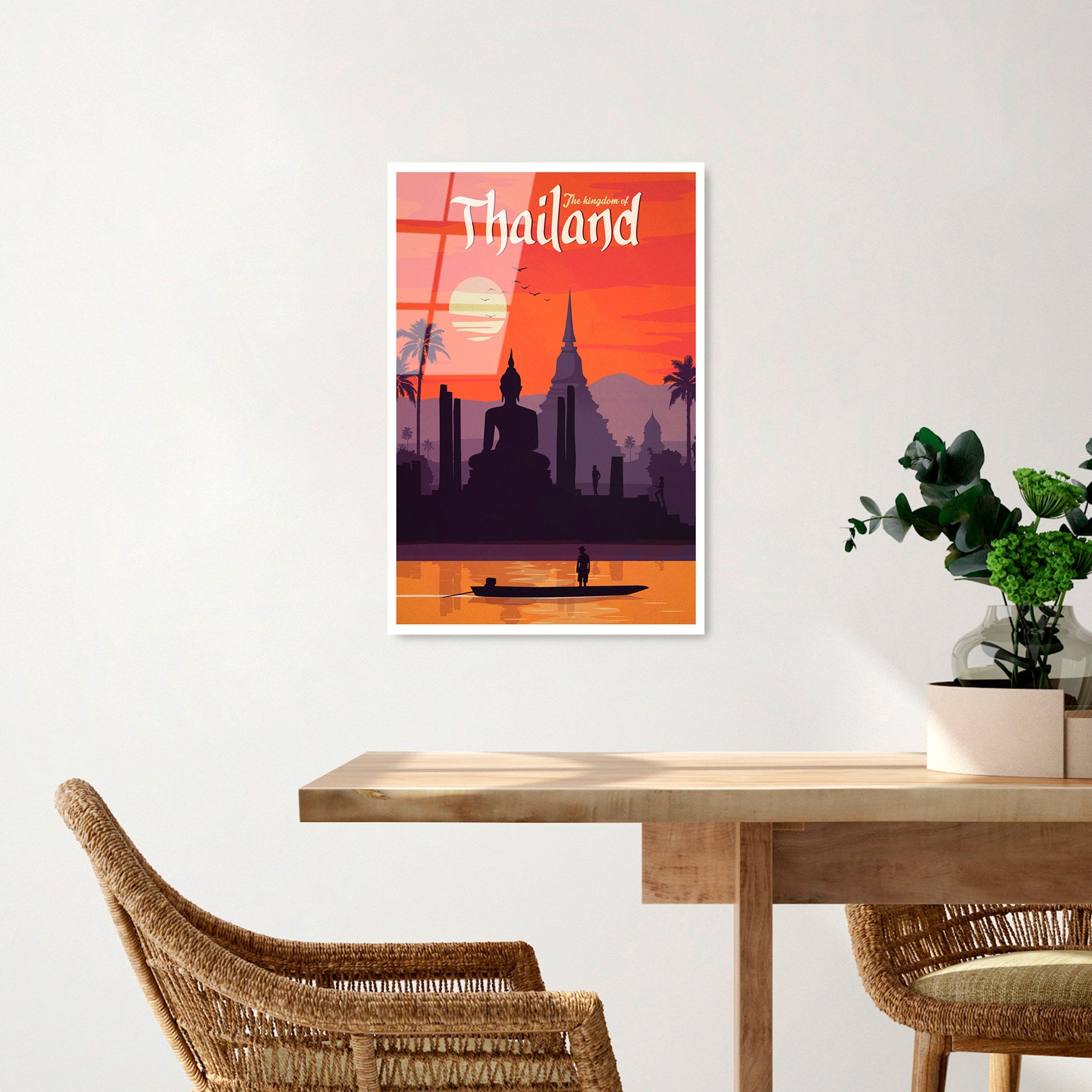 Quadro Decorativo em Vidro Temperado UV-1012, Multicolor, 30 x 45 cm (4 mm)