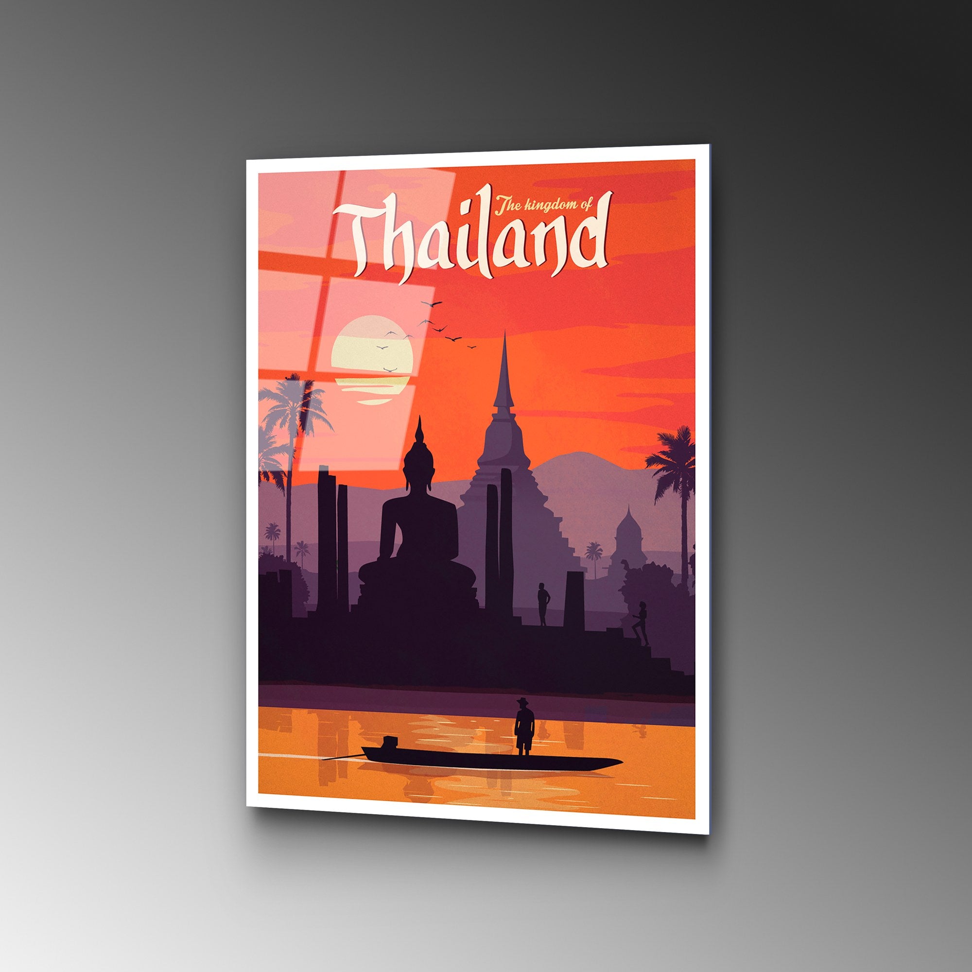 Quadro Decorativo em Vidro Temperado UV-1012, Multicolor, 30 x 45 cm (4 mm)