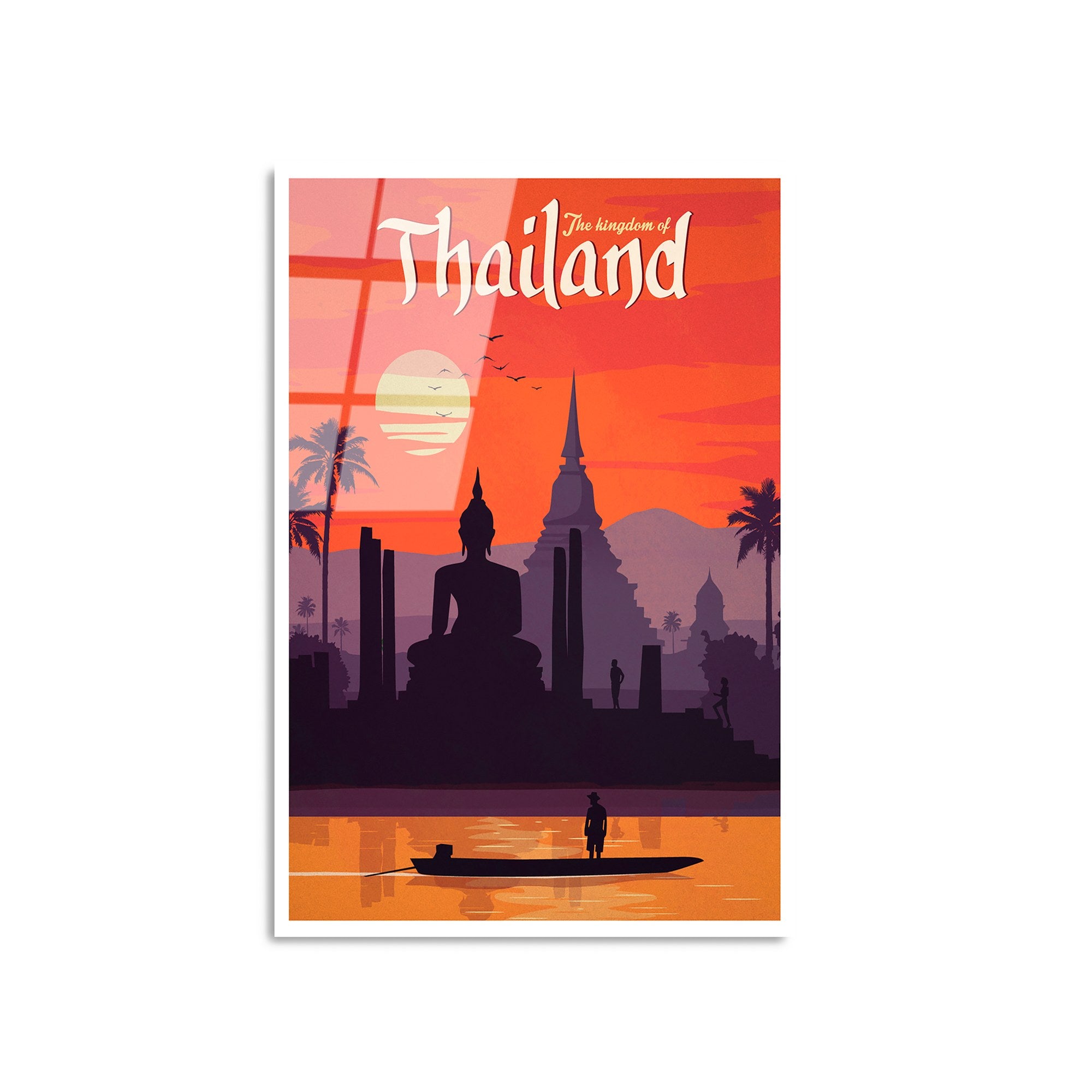 Quadro Decorativo em Vidro Temperado UV-1012, Multicolor, 30 x 45 cm (4 mm)