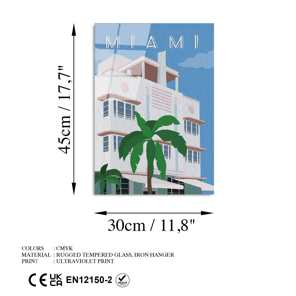 Quadro Decorativo em Vidro Temperado UV-1014, 30 x 45 cm, Multicolor (4 mm)