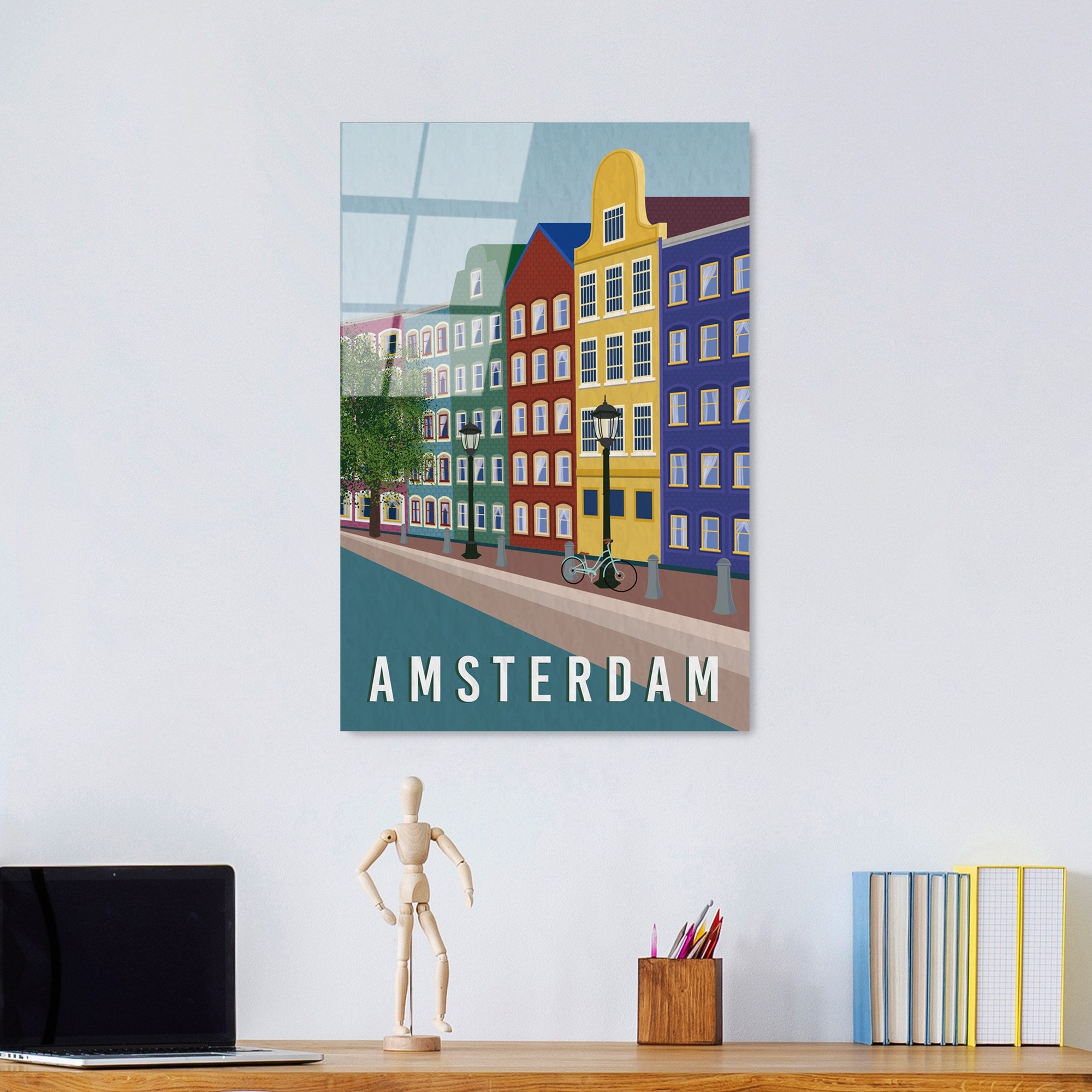 Quadro Decorativo em Vidro Temperado UV-1015, Multicolor, 30 x 45 cm, 4 mm