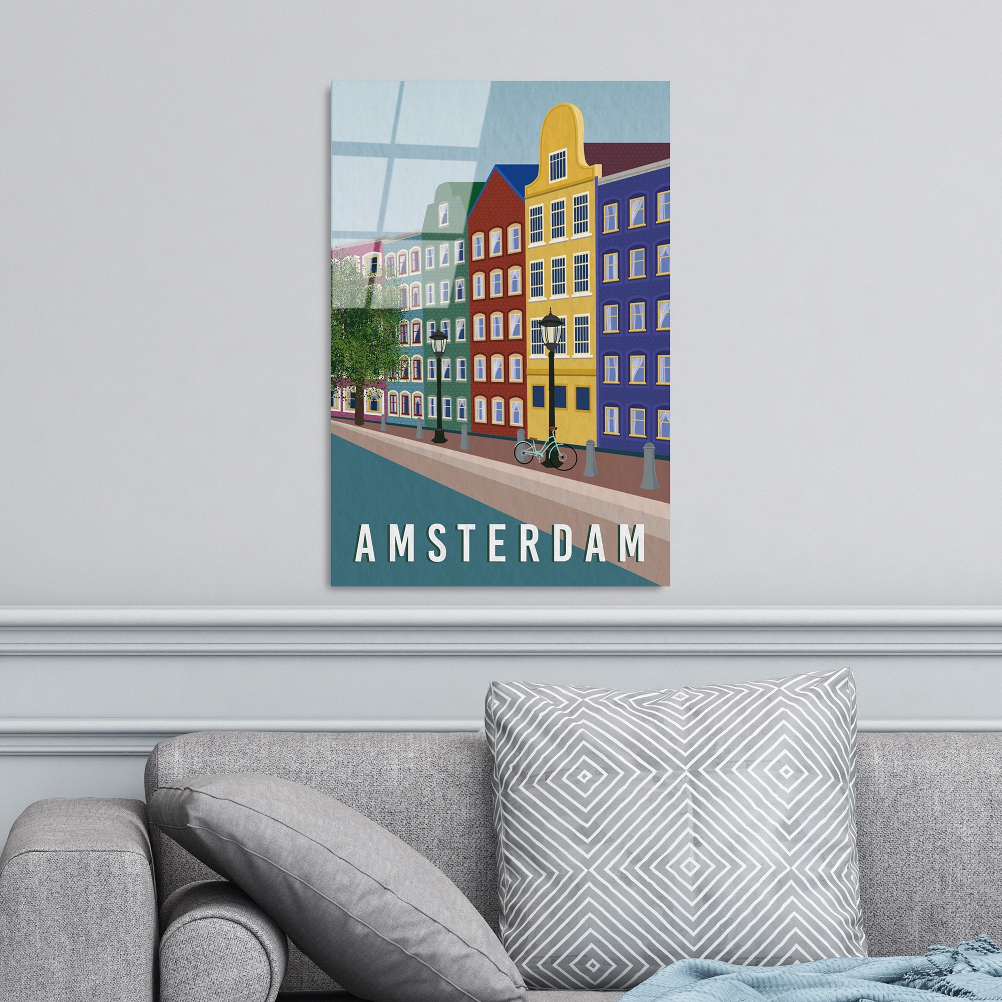 Quadro Decorativo em Vidro Temperado UV-1015, Multicolor, 30 x 45 cm, 4 mm