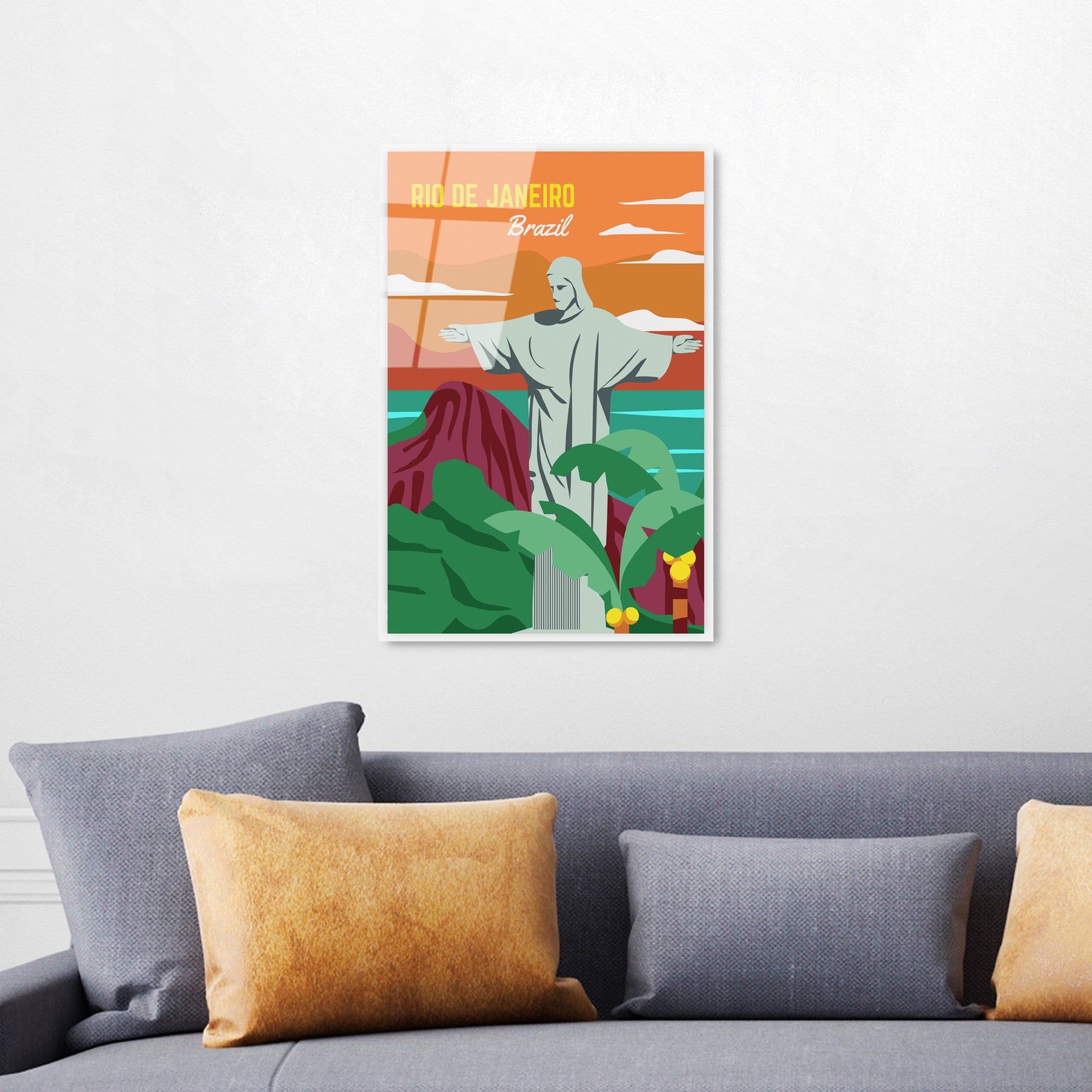 Quadro Decorativo em Vidro Temperado UV-1016 (30 x 45 cm), Multicor, 4 mm