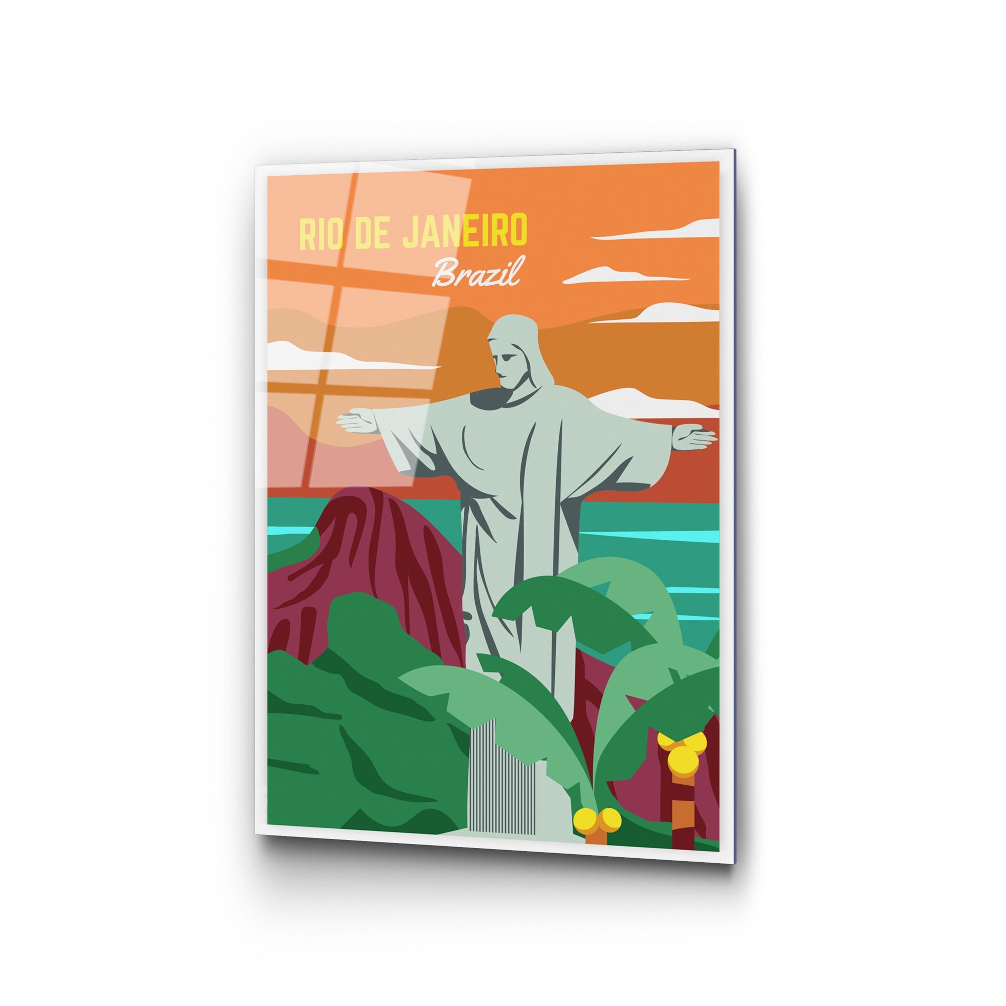 Quadro Decorativo em Vidro Temperado UV-1016 (30 x 45 cm), Multicor, 4 mm