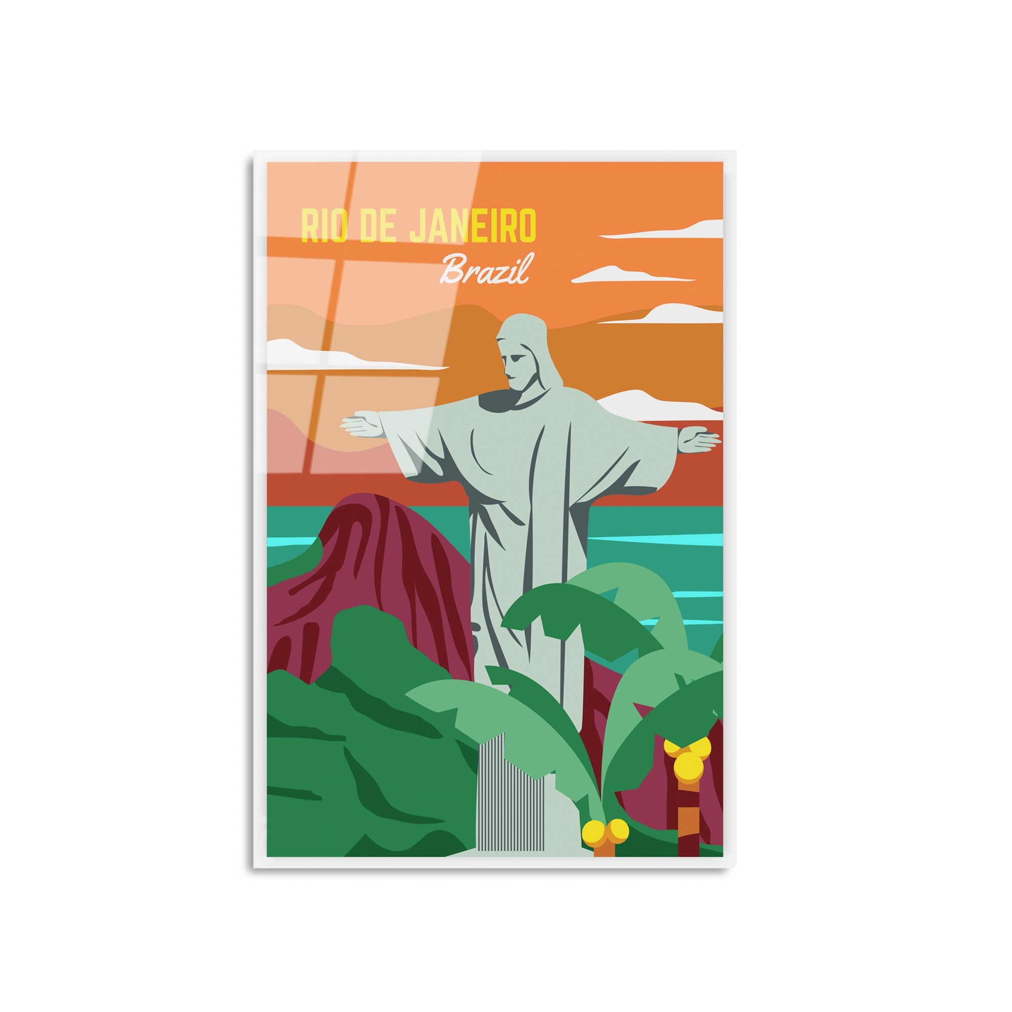 Quadro Decorativo em Vidro Temperado UV-1016 (30 x 45 cm), Multicor, 4 mm