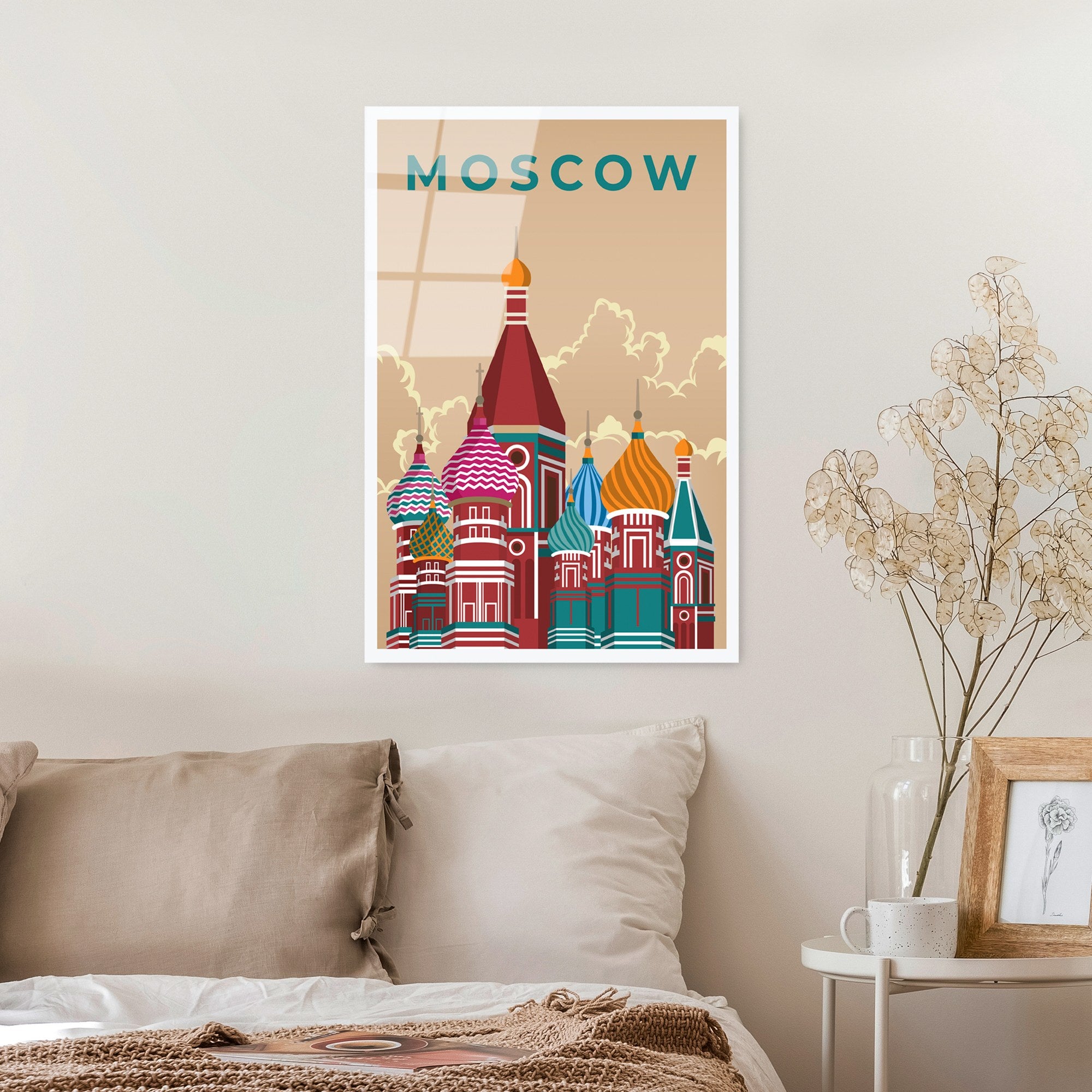 Quadro Decorativo em Vidro Temperado UV-1017, Multicolorido, 30 x 45 cm (4 mm)