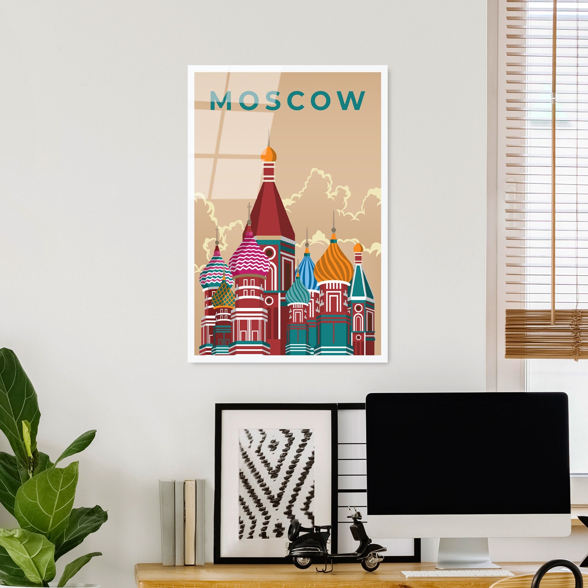 Quadro Decorativo em Vidro Temperado UV-1017, Multicolorido, 30 x 45 cm (4 mm)