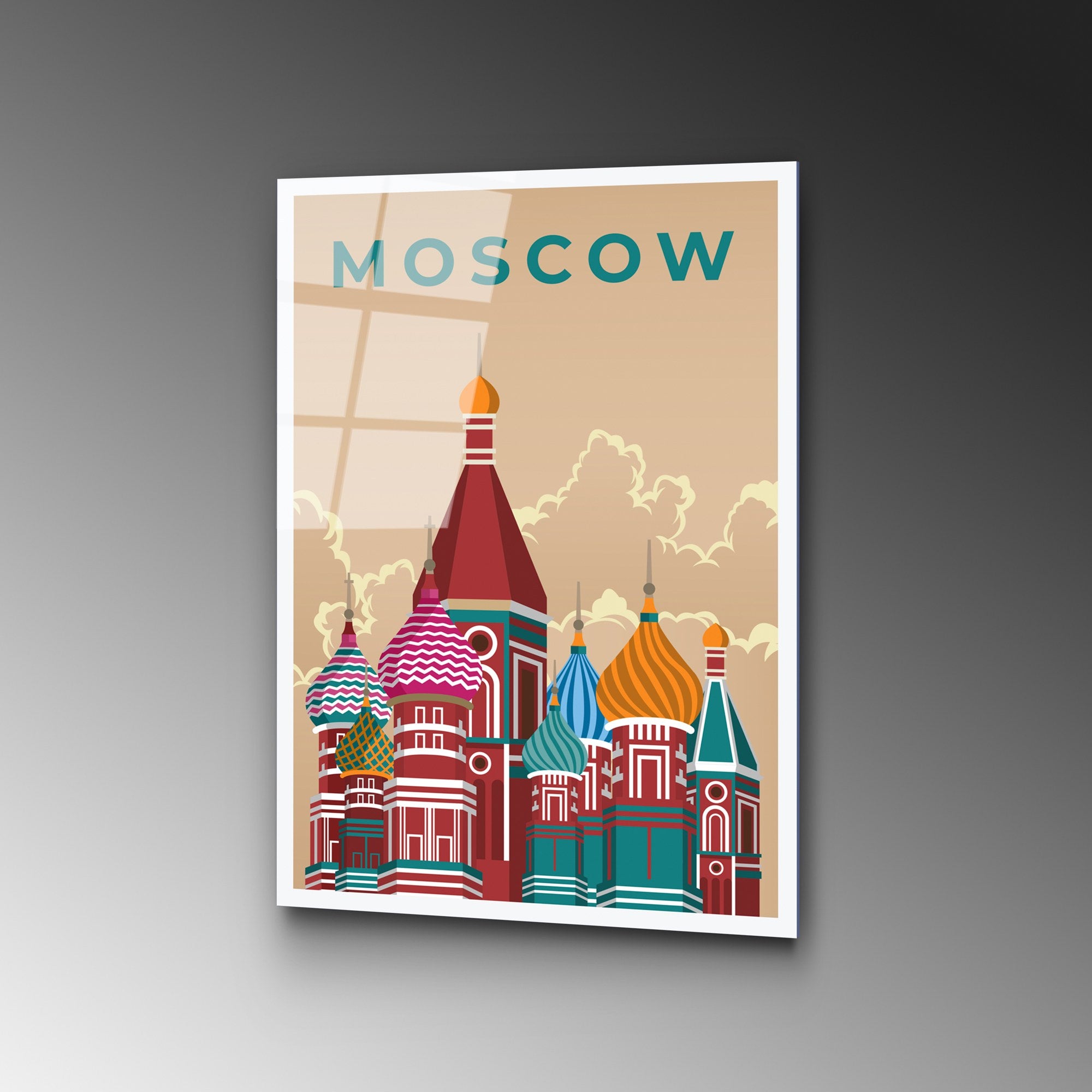 Quadro Decorativo em Vidro Temperado UV-1017, Multicolorido, 30 x 45 cm (4 mm)